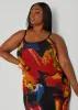 Watercolor Print Mesh Maxi Dress sold by Ashley Stewart