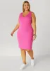 V Neck Ribbed Tank Dress sold by Ashley Stewart