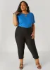 Crystal Keyhole Ribbed Top sold by Ashley Stewart