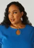 Crystal Keyhole Ribbed Top sold by Ashley Stewart