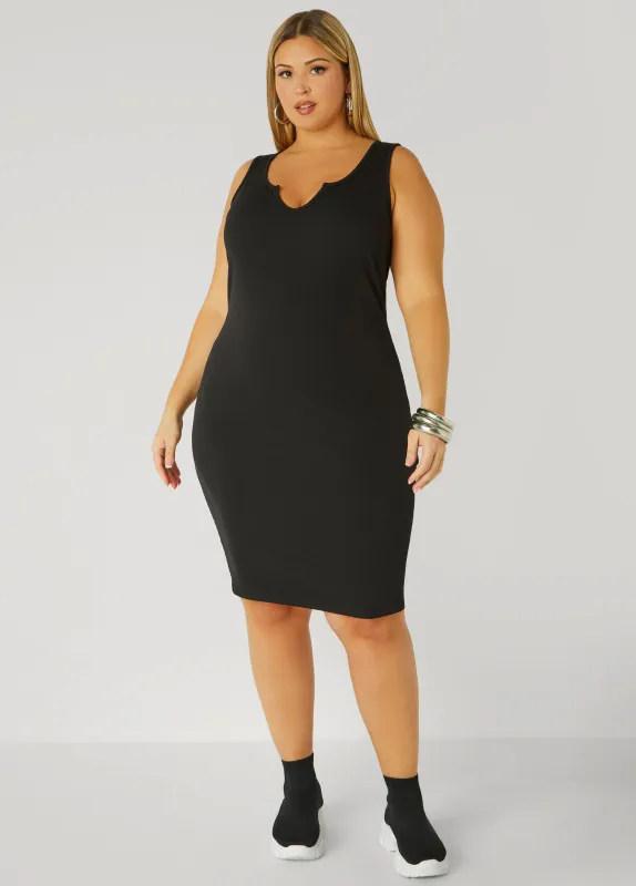 V Neck Tank Dress sold by Ashley Stewart