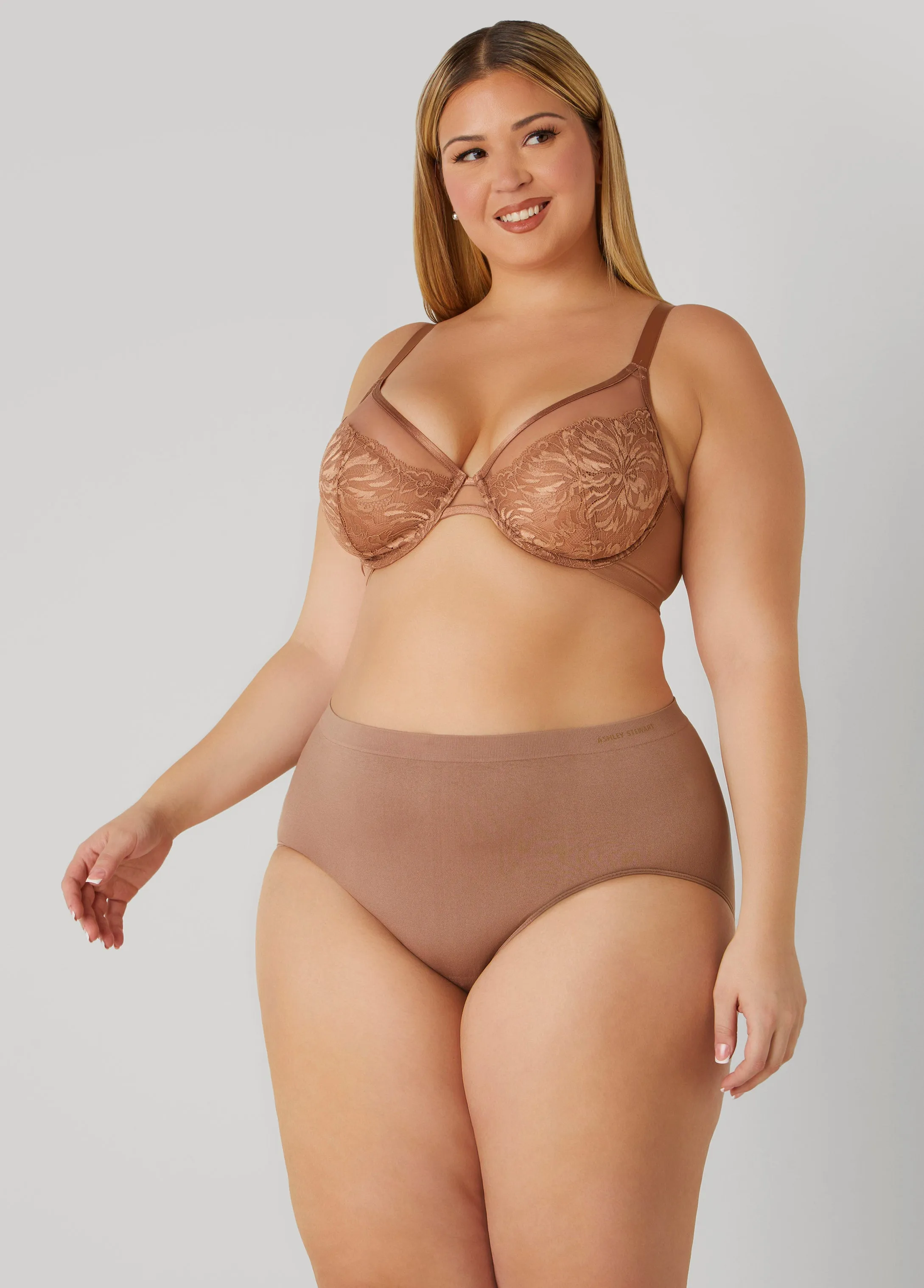 High Waist Seamless Logo Briefs sold by Ashley Stewart product image thumbnail 3