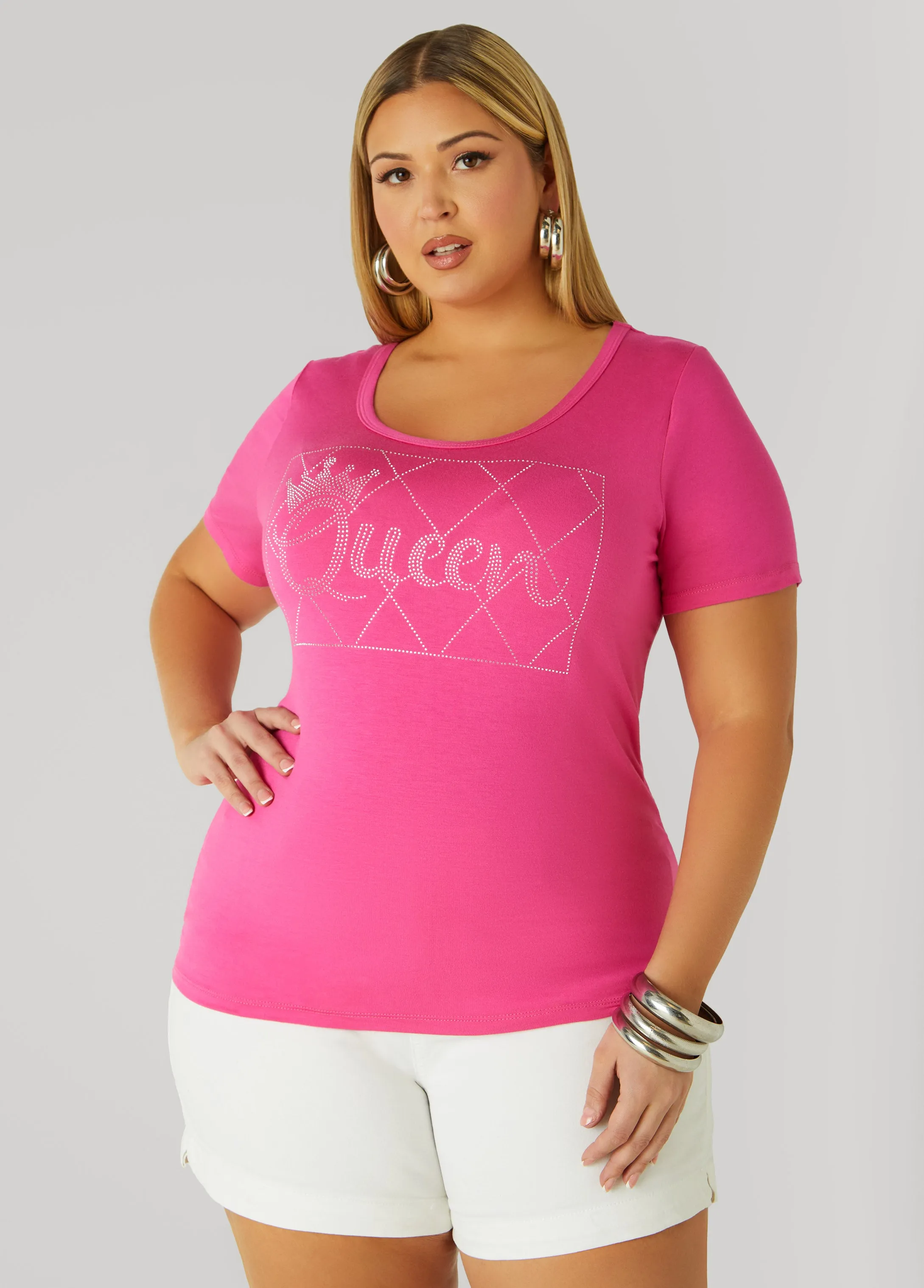 Queen Crystal Tee sold by Ashley Stewart product image thumbnail 5