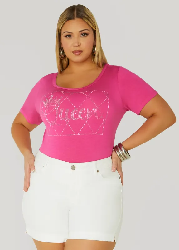 Queen Crystal Tee sold by Ashley Stewart
