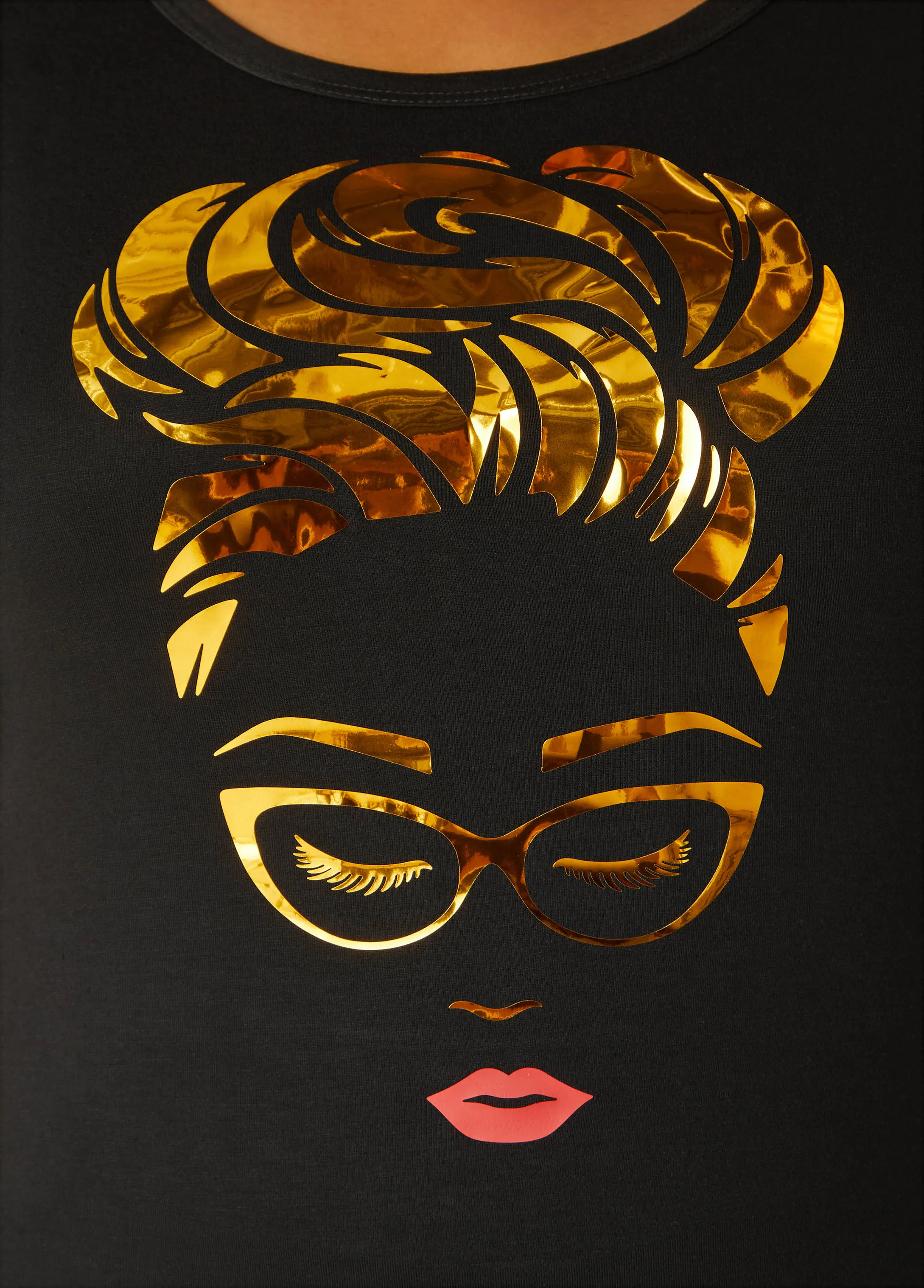 Metallic Graphic Tee sold by Ashley Stewart product image thumbnail 4