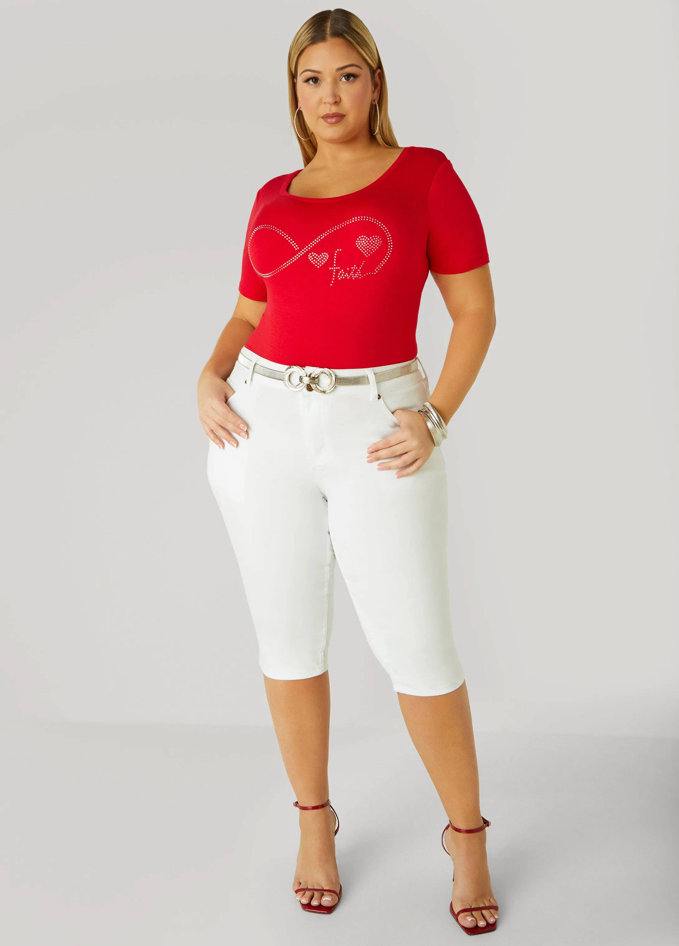 Faith Crystal Tee sold by Ashley Stewart product image thumbnail 4