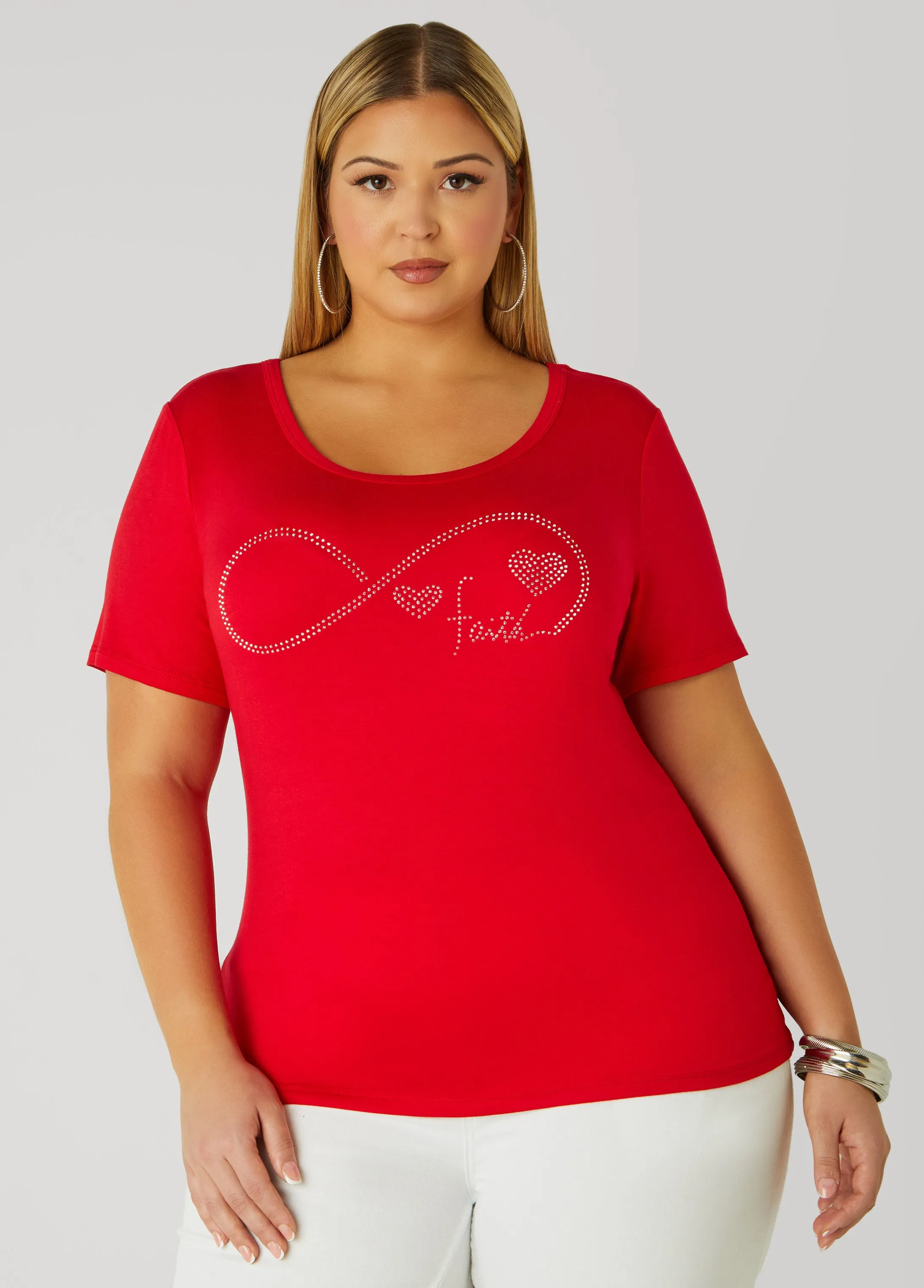 Faith Crystal Tee sold by Ashley Stewart