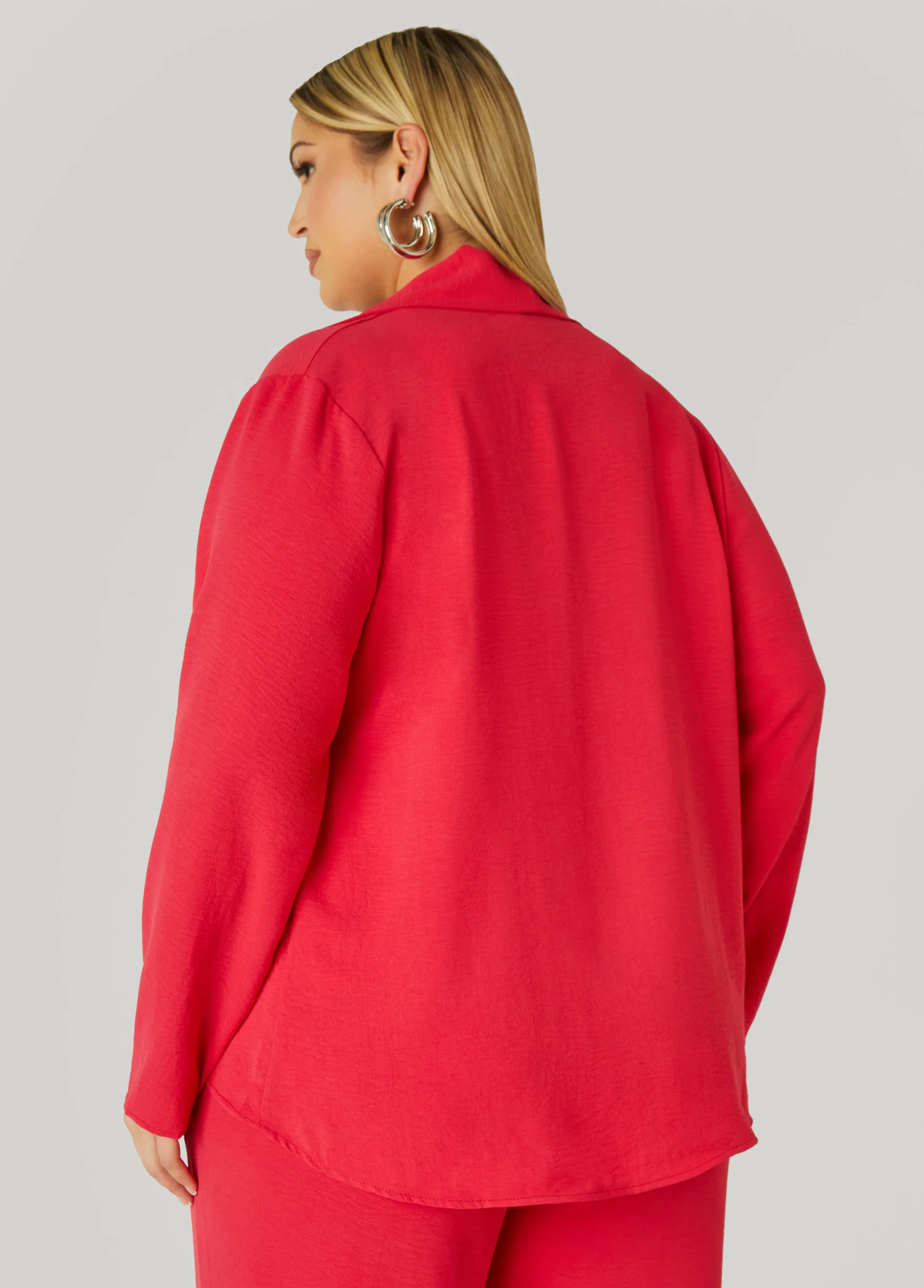 Draped Textured Jacket sold by Ashley Stewart product image thumbnail 2