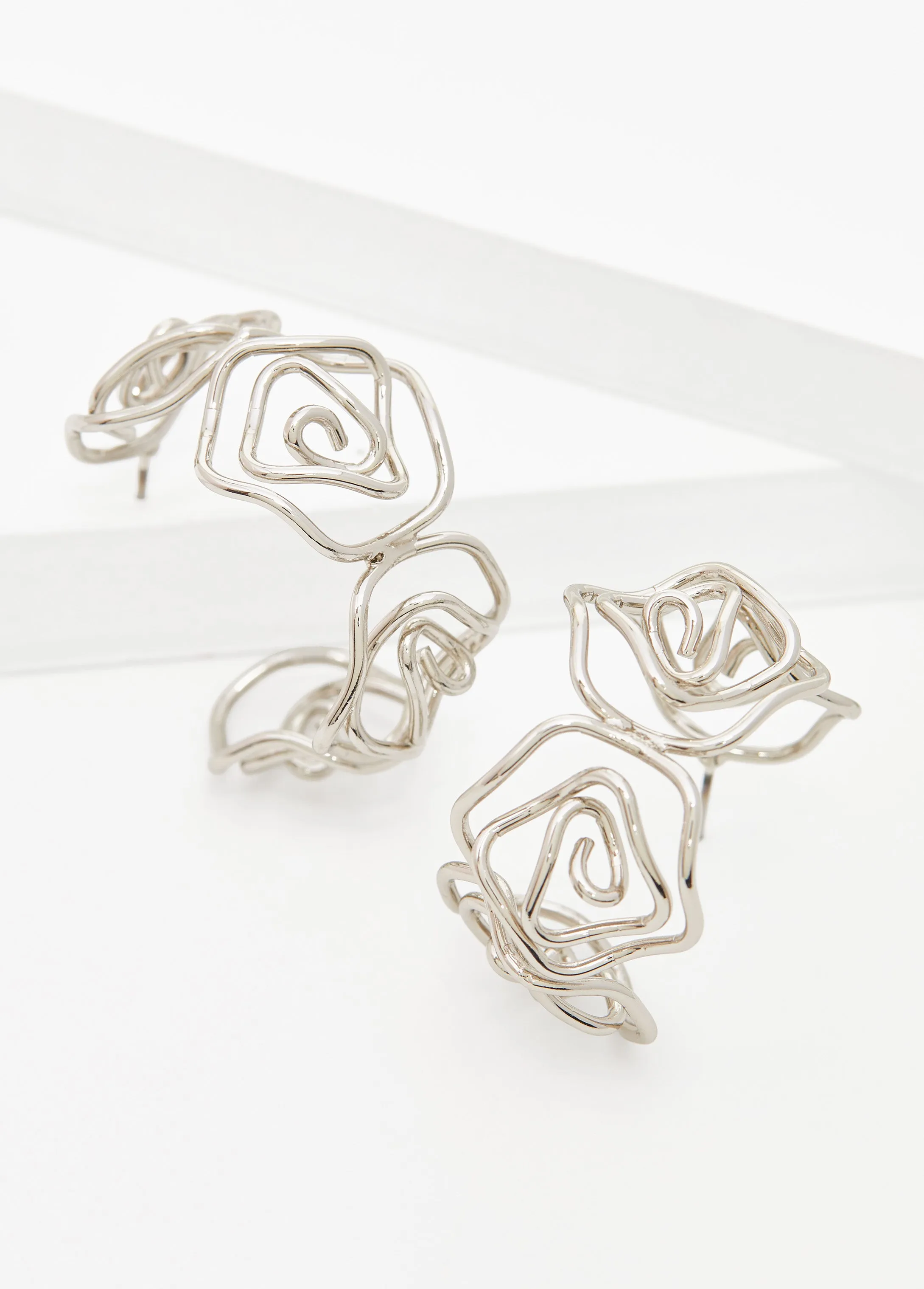 Rose Hoop Earrings sold by Ashley Stewart product image thumbnail 2