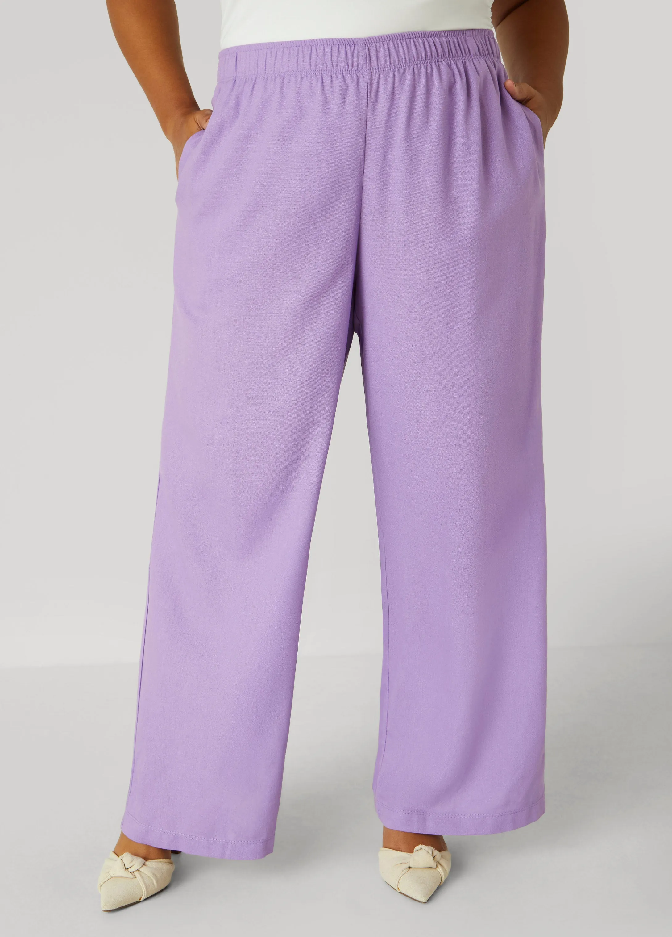 High Waist Wide Leg Pants sold by Ashley Stewart product image thumbnail 3