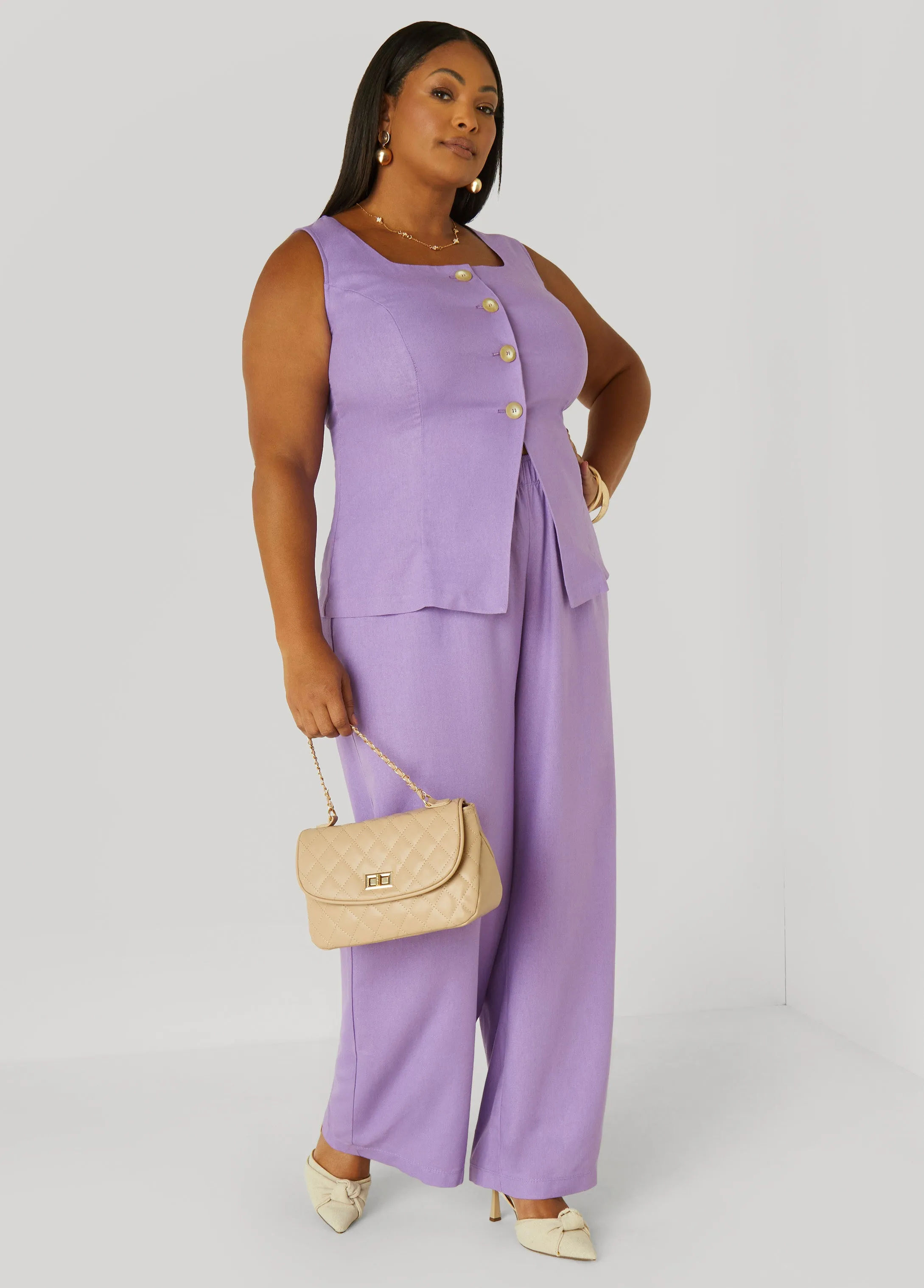 High Waist Wide Leg Pants sold by Ashley Stewart
