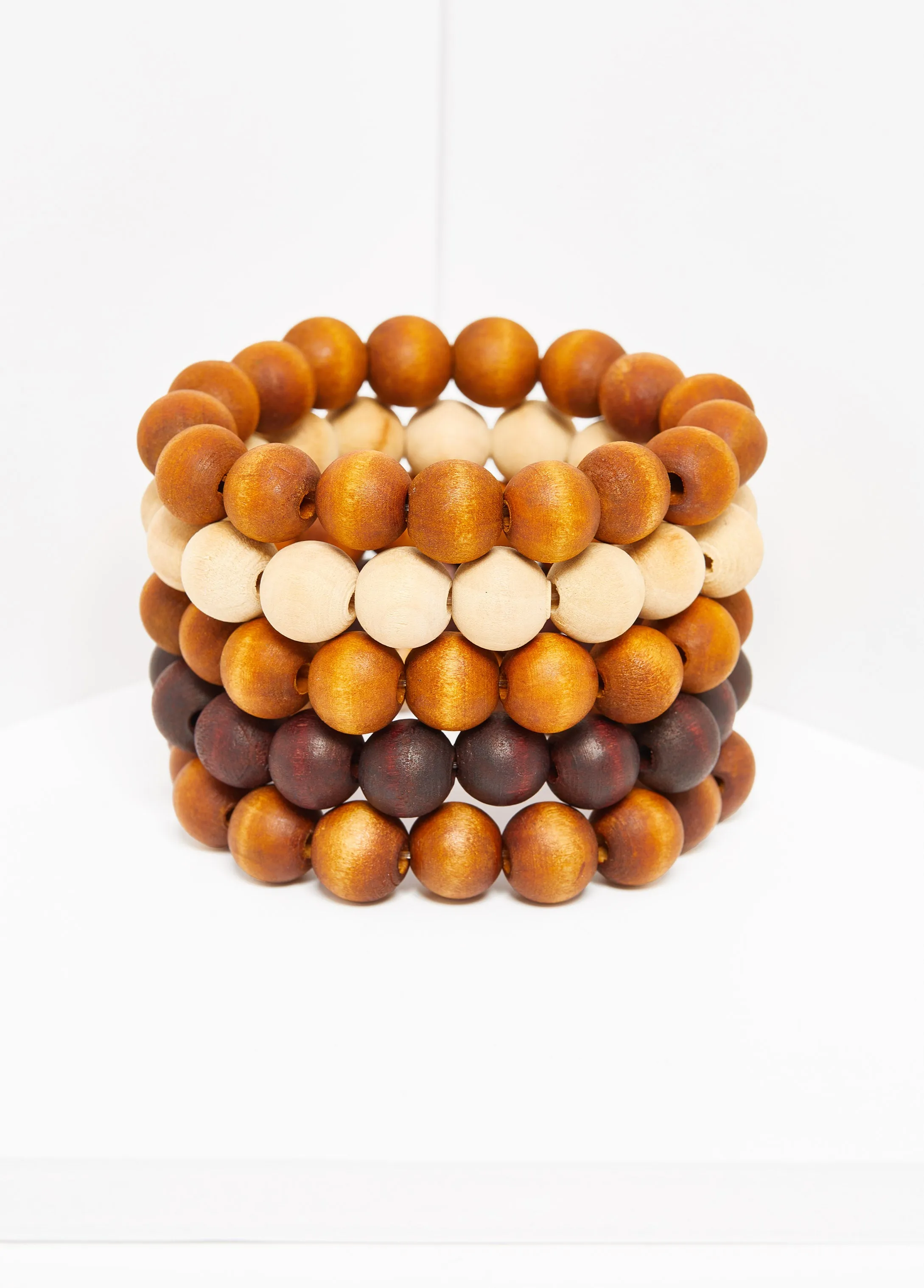 Wood Bead Bracelets Set sold by Ashley Stewart product image thumbnail 2