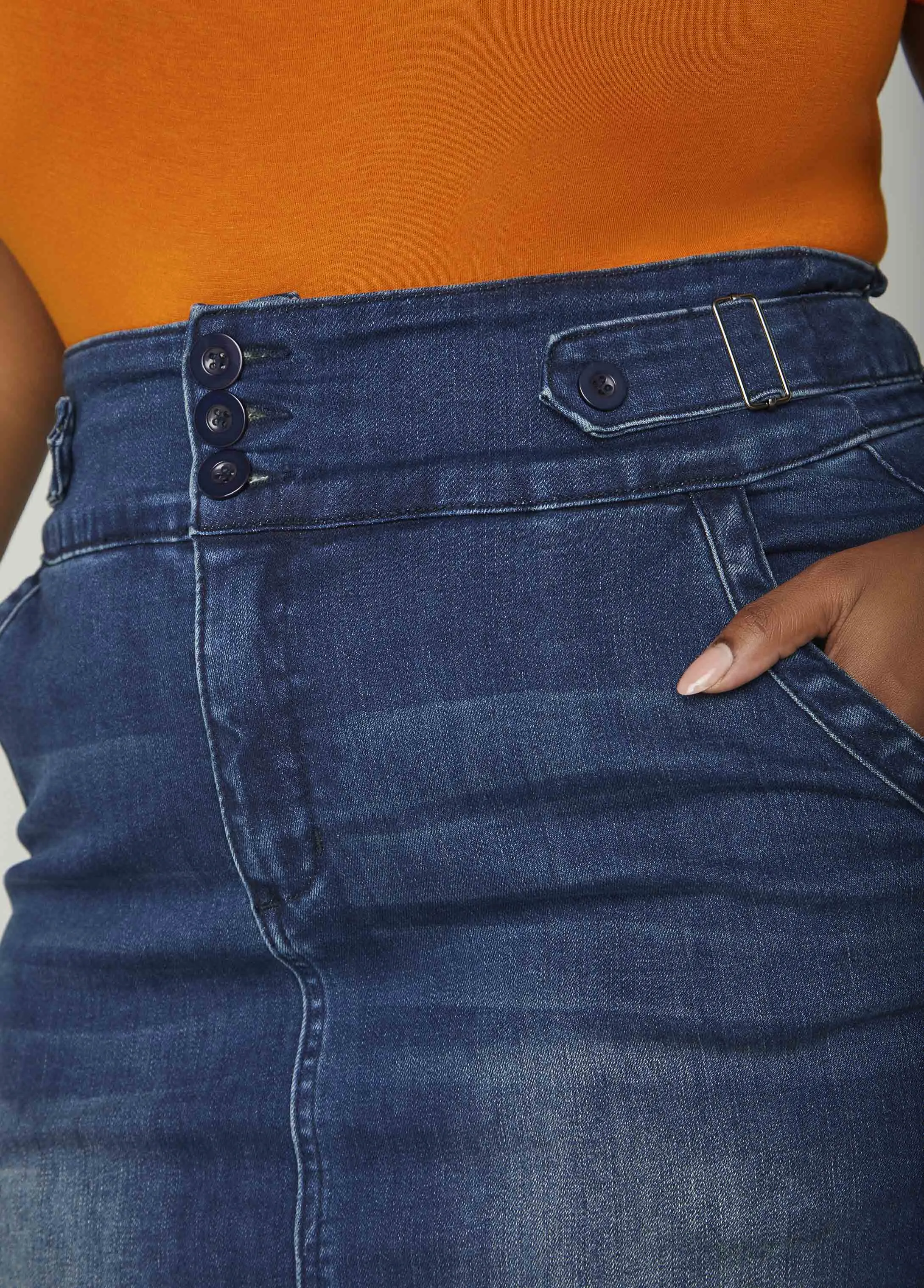 Denim Pencil Skirt sold by Ashley Stewart product image thumbnail 3