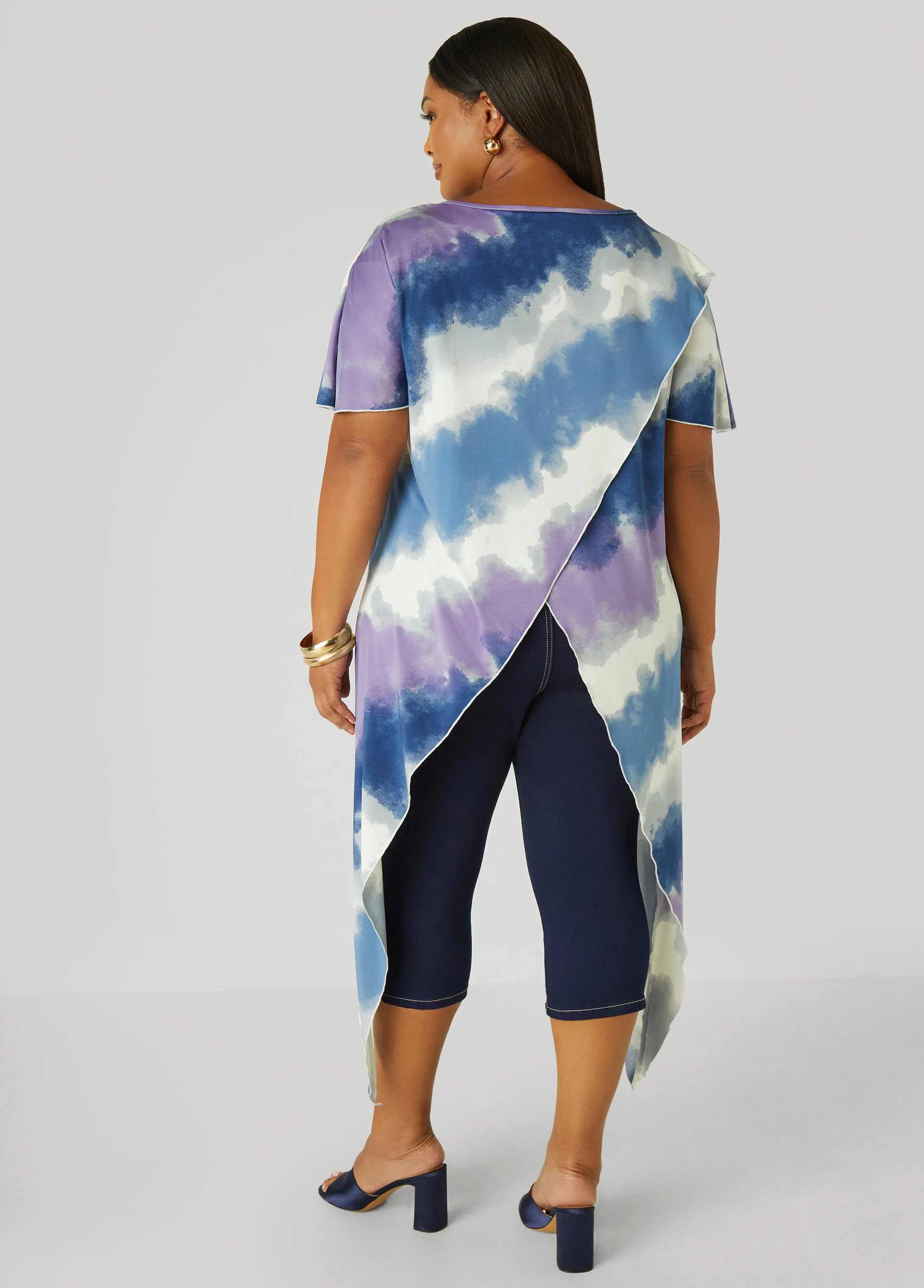 Tie Dyed Crisscross Top sold by Ashley Stewart product image thumbnail 2