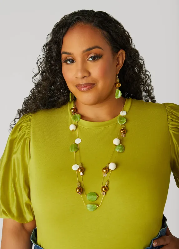 Stone And Bead Necklace Set sold by Ashley Stewart