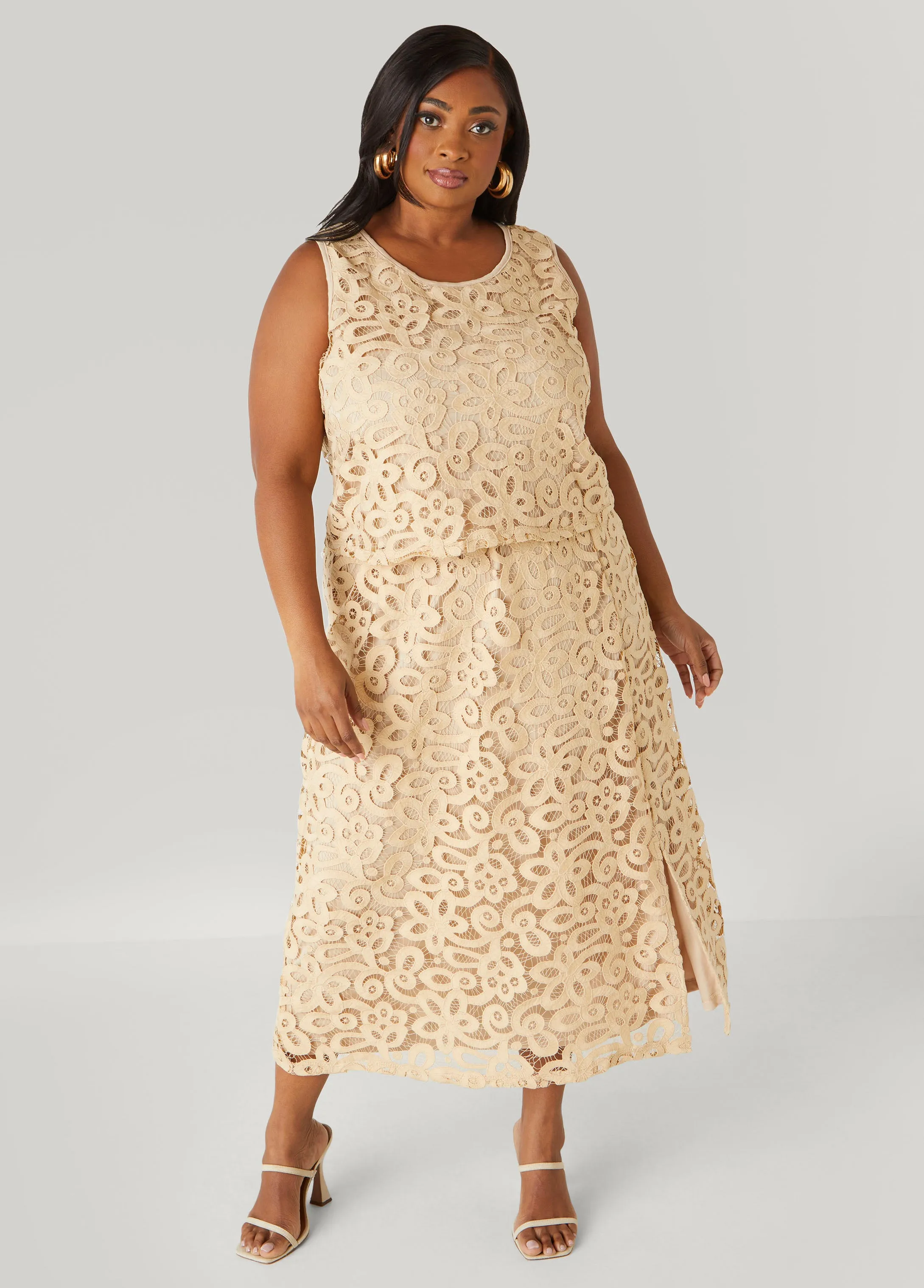 Corded Lace Maxi Skirt sold by Ashley Stewart
