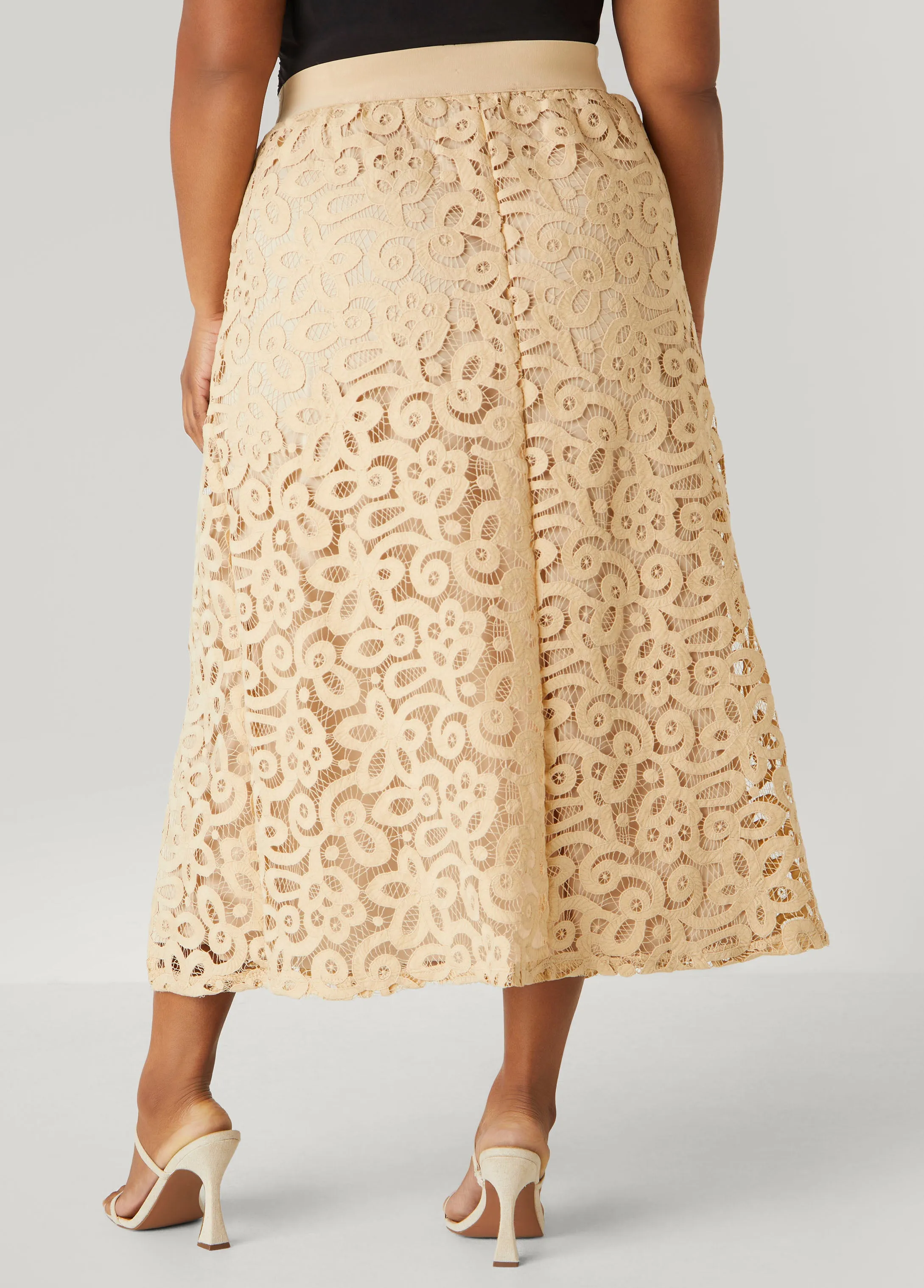 Corded Lace Maxi Skirt sold by Ashley Stewart product image thumbnail 2