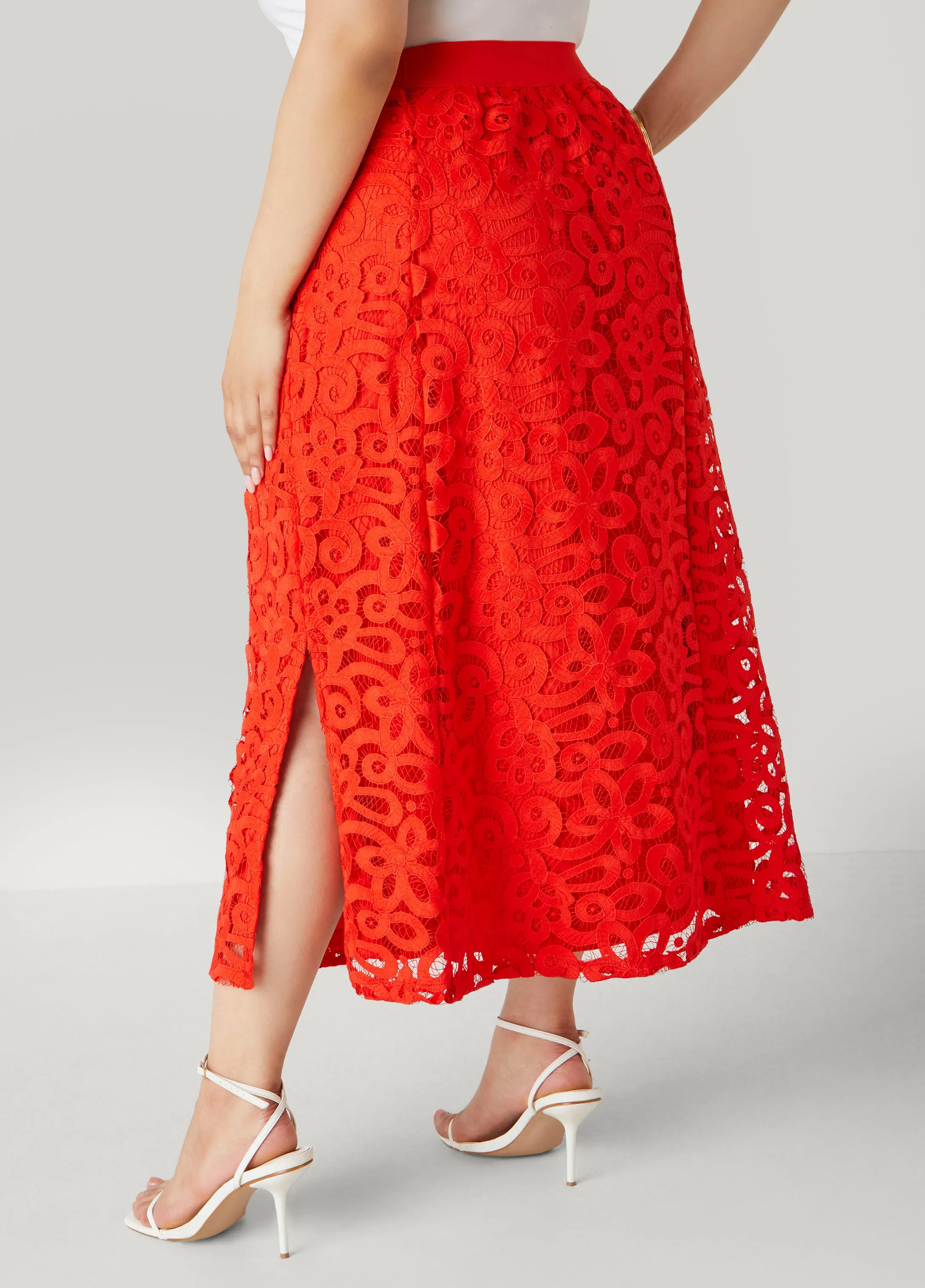 Corded Lace Maxi Skirt sold by Ashley Stewart product image thumbnail 5