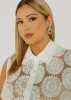 Floral Embroidered Mesh Shirt sold by Ashley Stewart