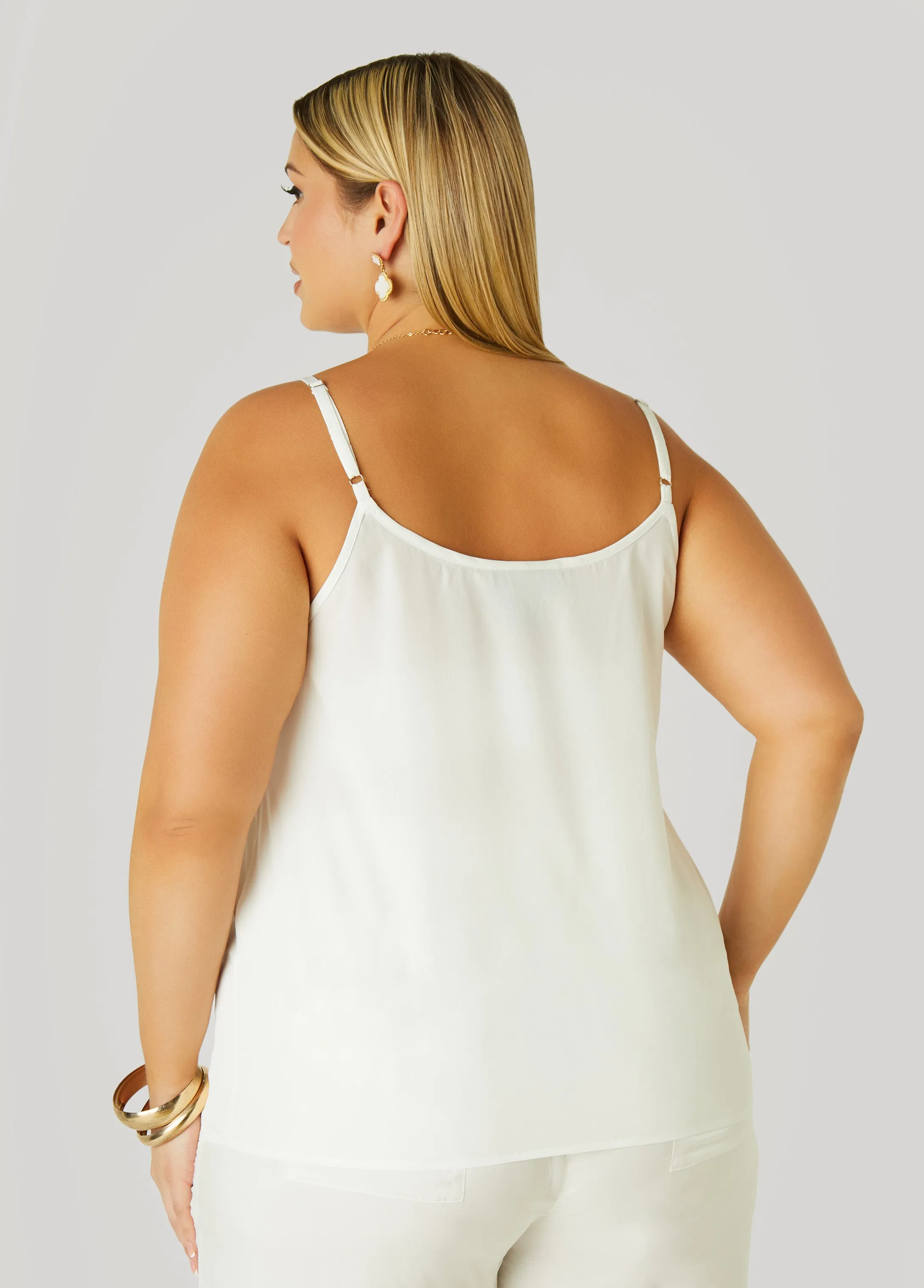 Crepe De Chine Cami sold by Ashley Stewart product image thumbnail 2