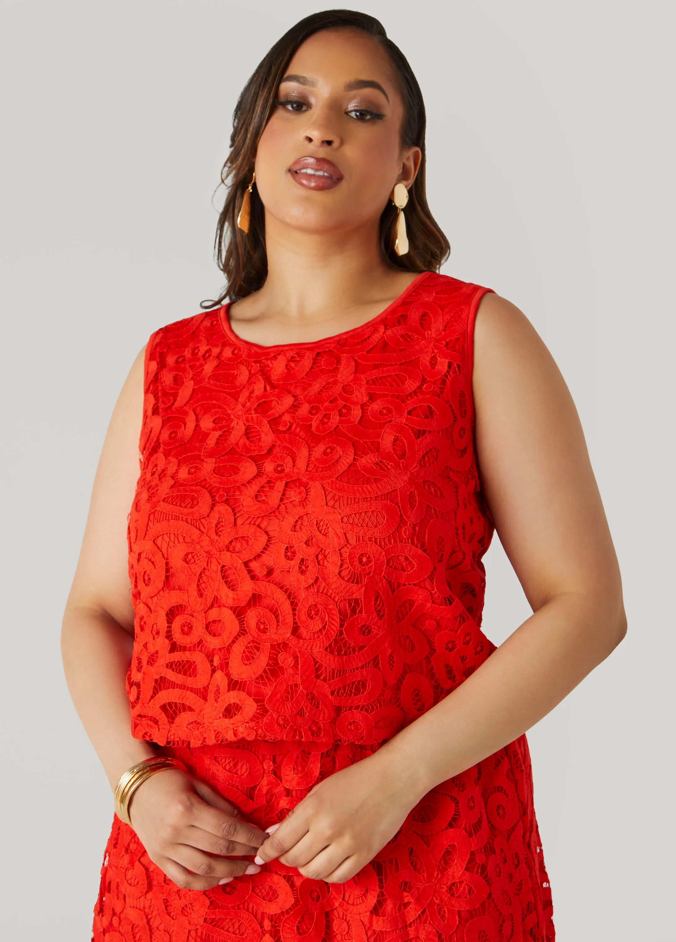 Corded Lace Top sold by Ashley Stewart product image thumbnail 5