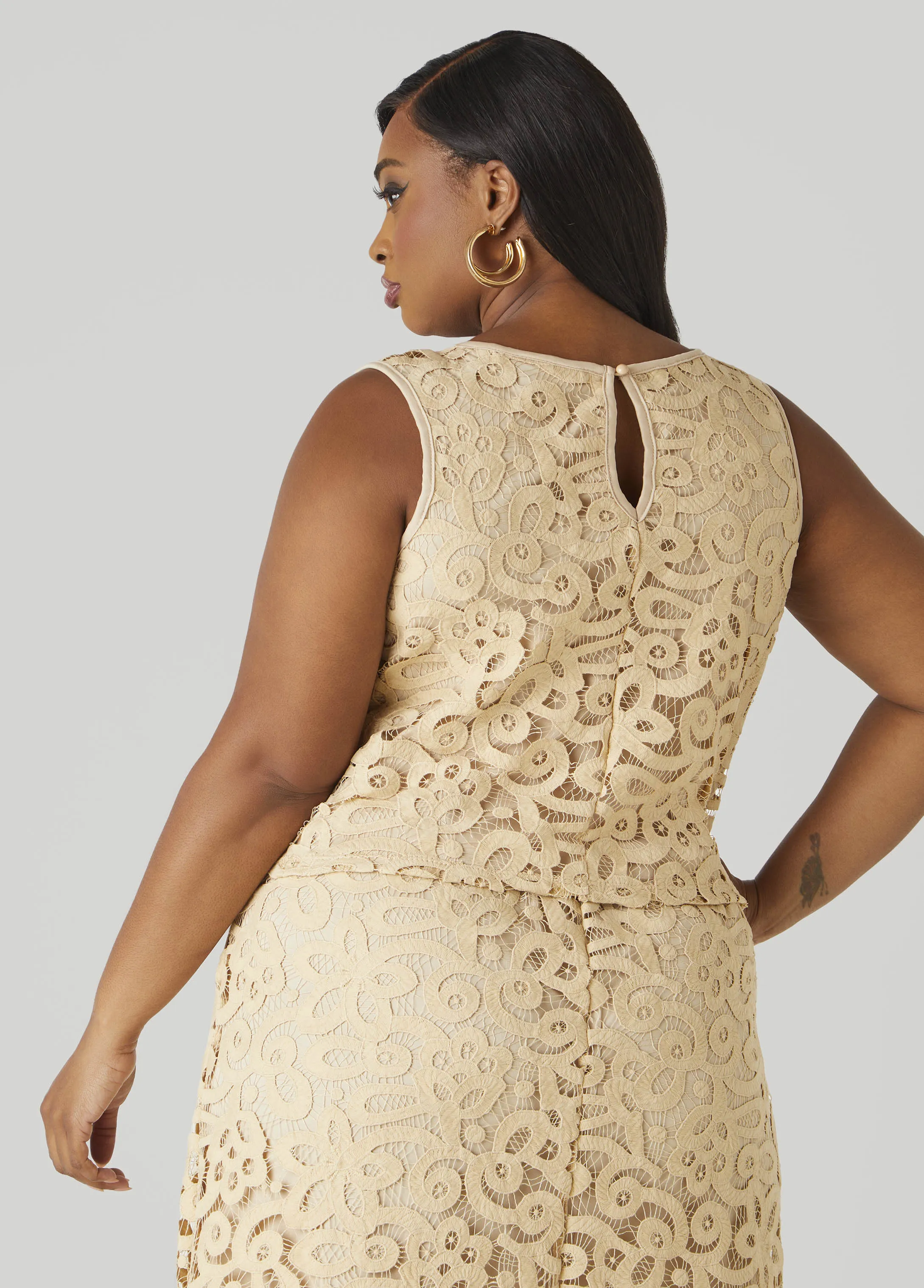 Corded Lace Top sold by Ashley Stewart product image thumbnail 2