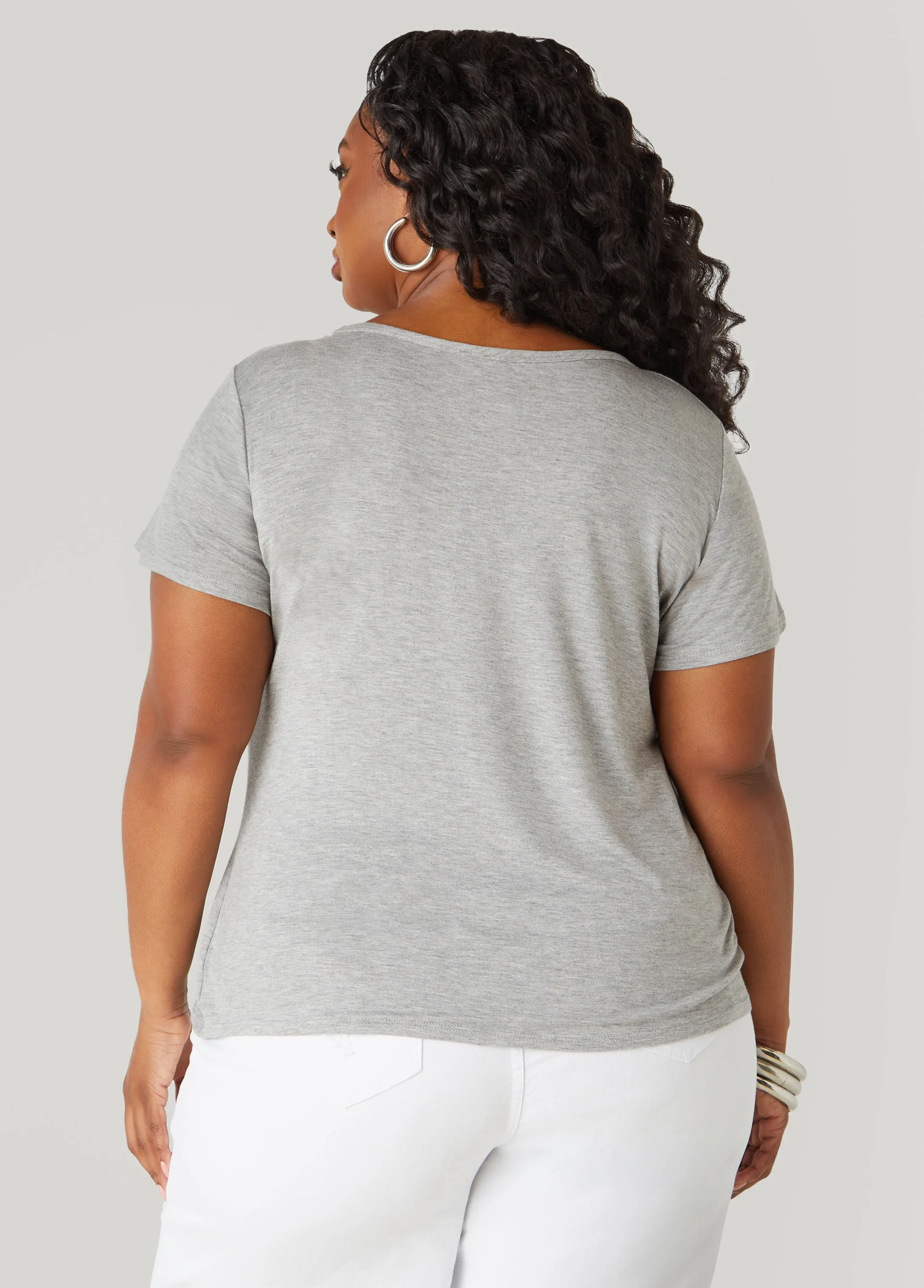 Blessed Glittered Graphic Tee sold by Ashley Stewart product image thumbnail 2