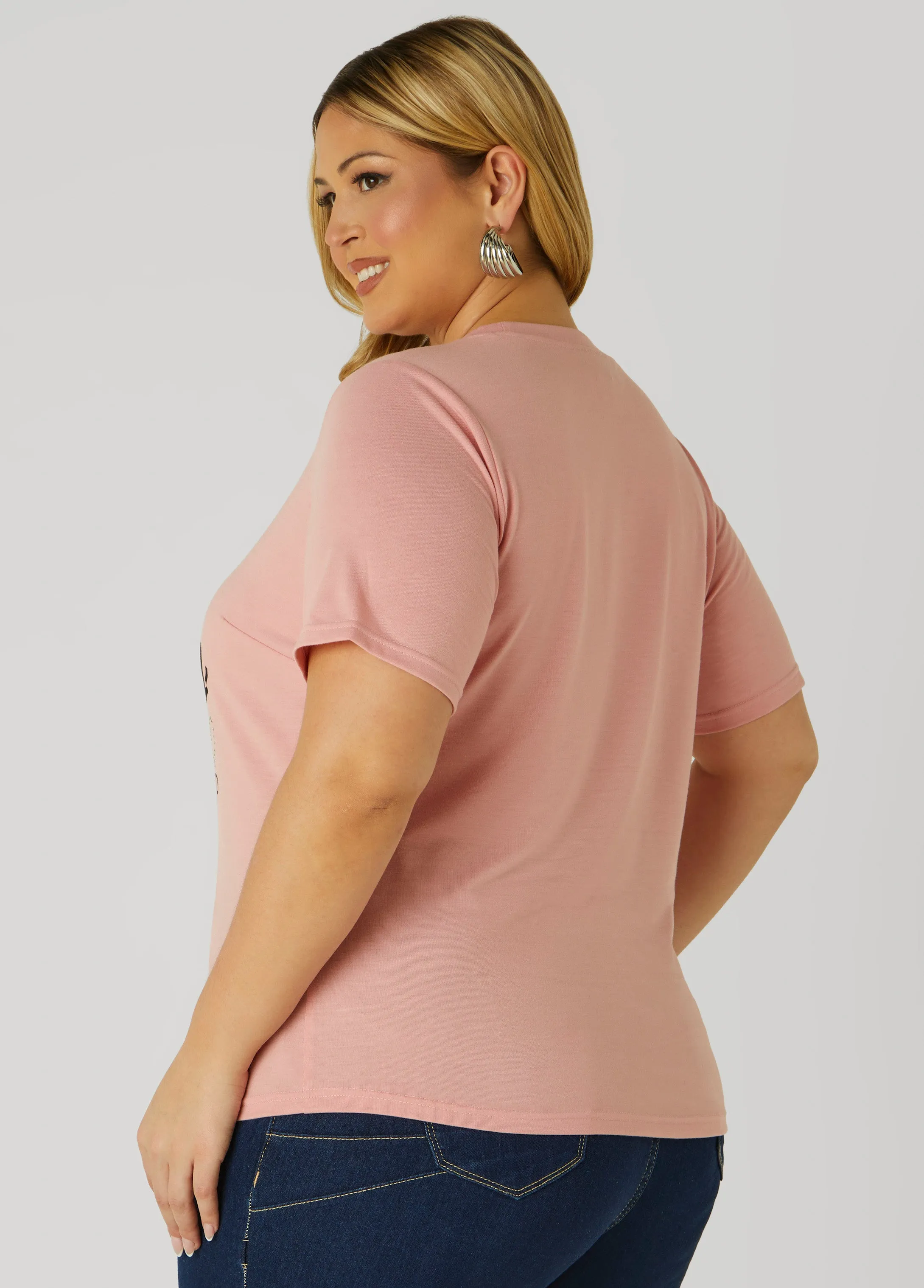 To Be Kind Embellished Graphic Tee sold by Ashley Stewart product image thumbnail 2