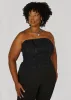 Strapless Ruched Mesh Corset Top sold by Ashley Stewart