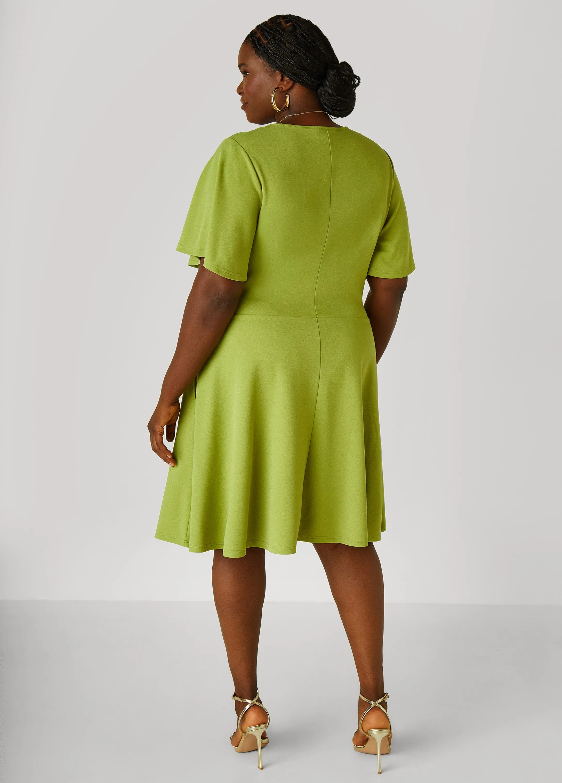 Flutter Sleeved A Line Dress sold by Ashley Stewart product image thumbnail 2