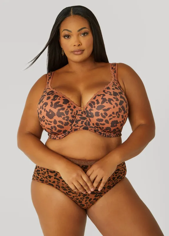 Animal Print Full Coverage Butterfly Bra sold by Ashley Stewart
