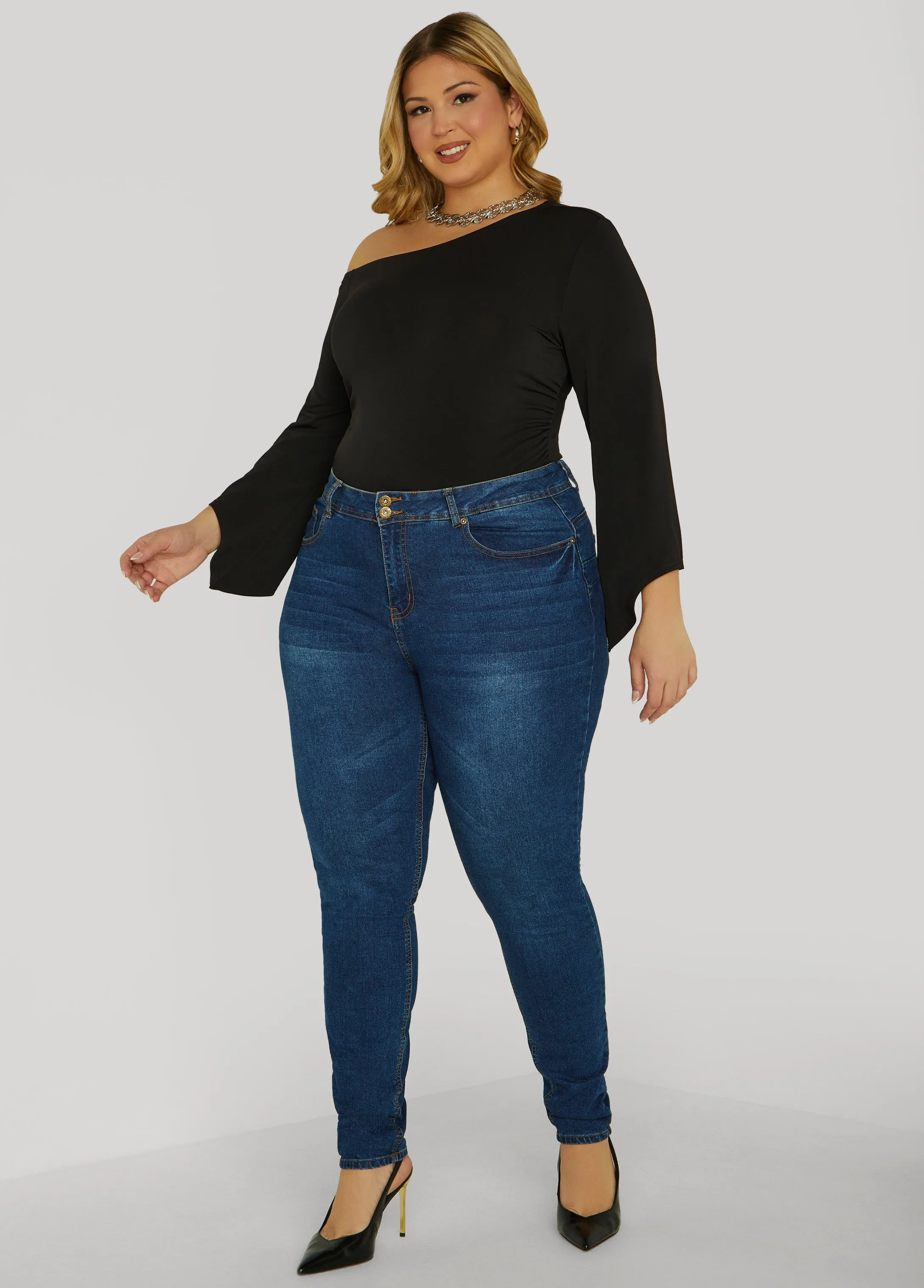 Gathered Off The Shoulder Top sold by Ashley Stewart product image thumbnail 3