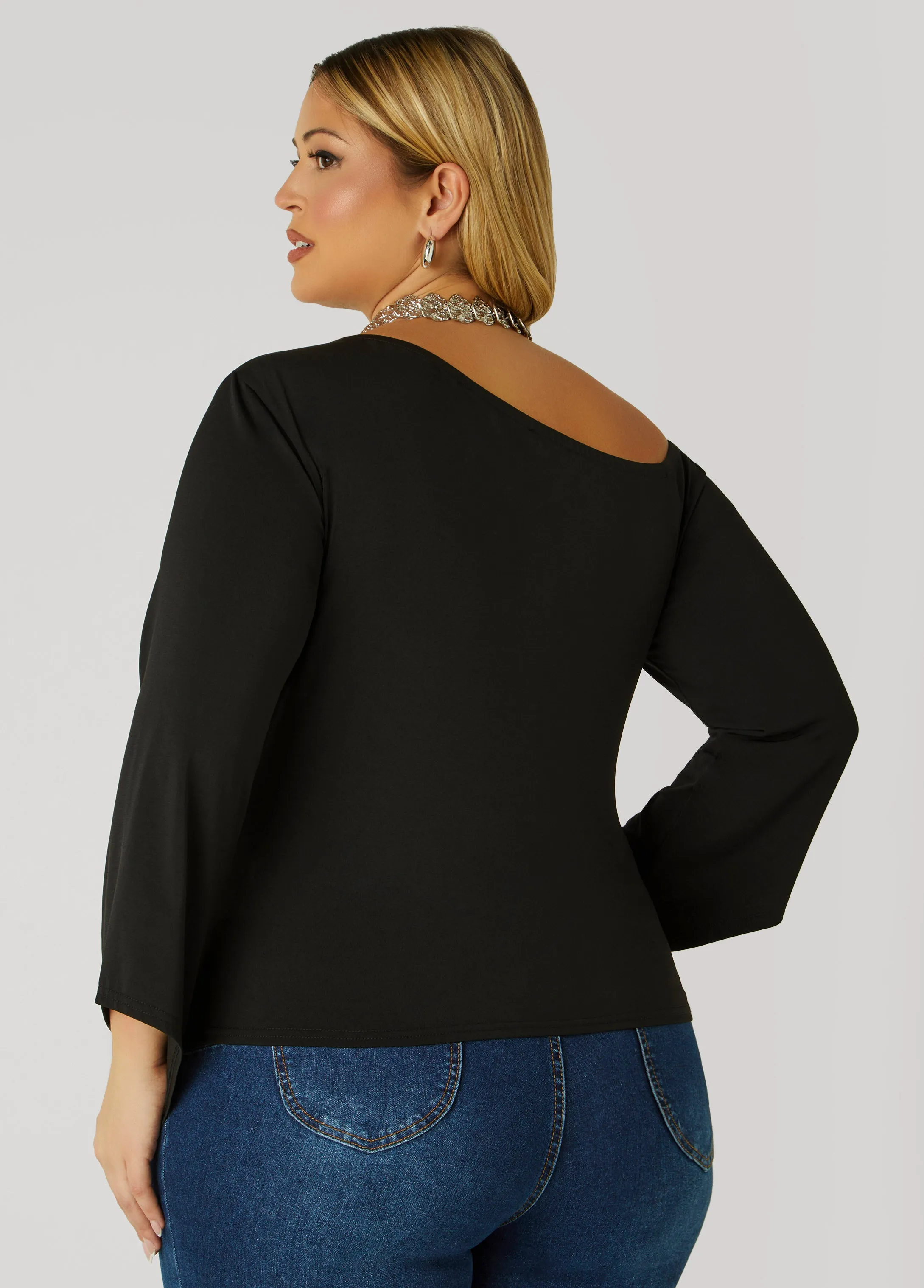 Gathered Off The Shoulder Top sold by Ashley Stewart product image thumbnail 2