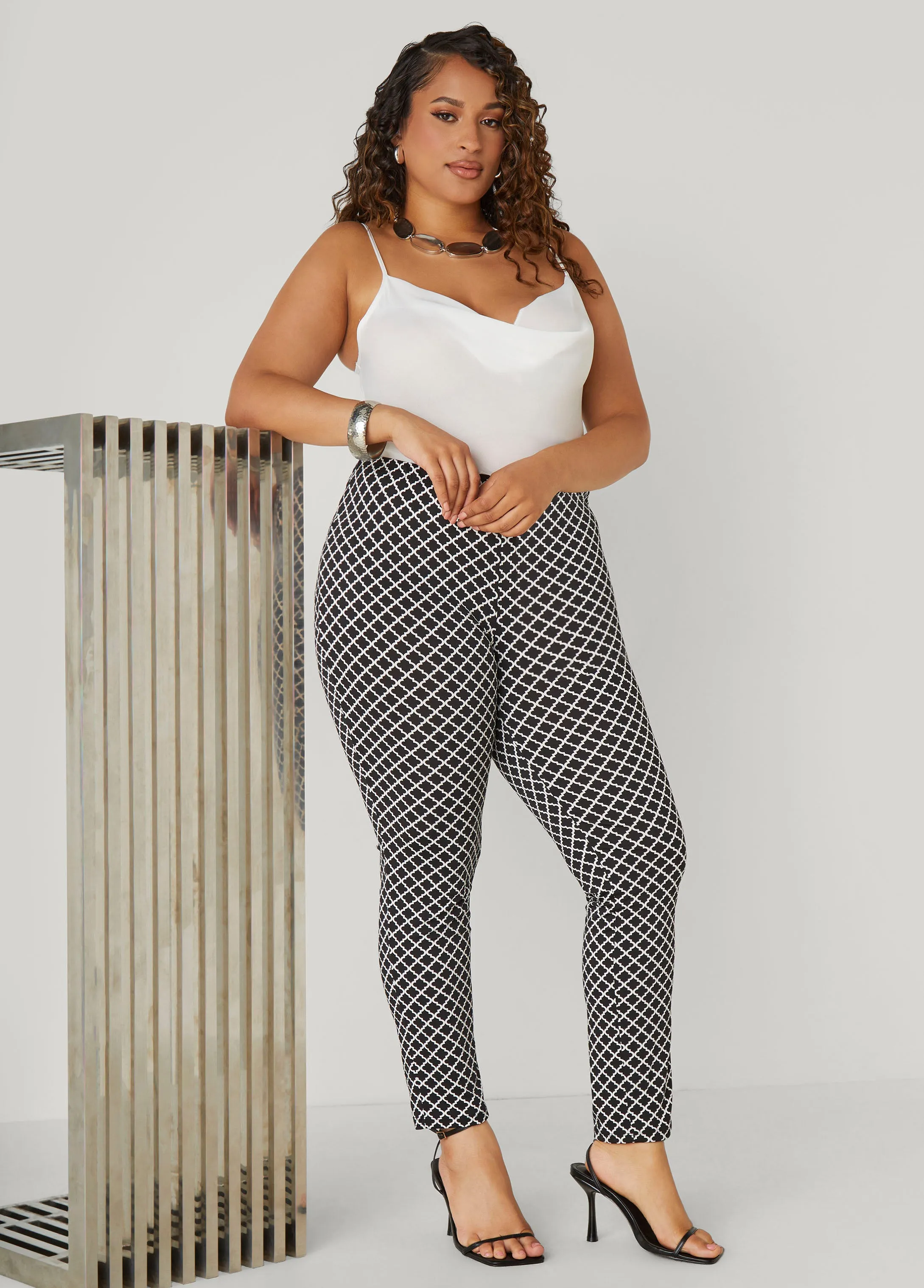 Printed High Rise Leggings sold by Ashley Stewart product image thumbnail 3
