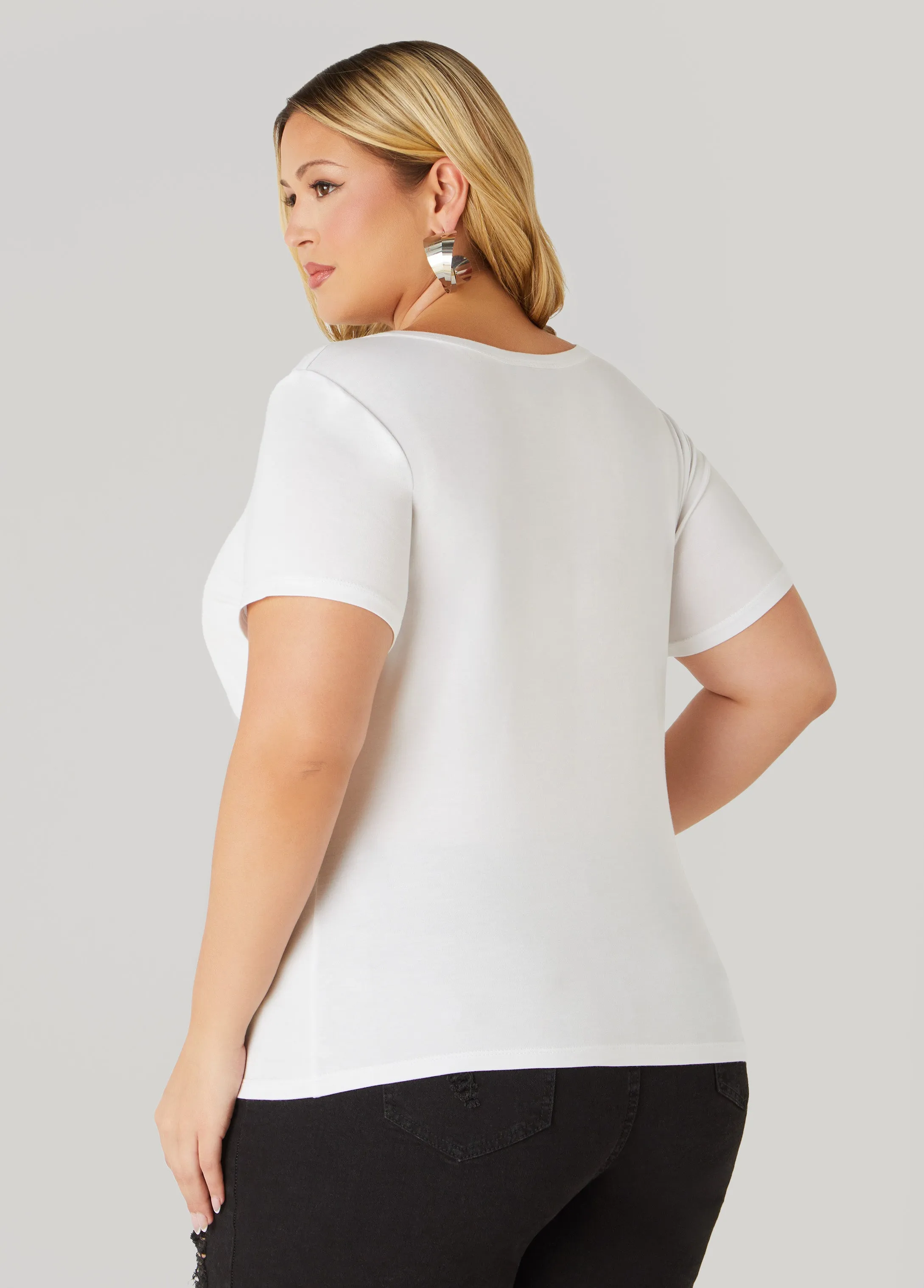 Dripped Lips Graphic Tee sold by Ashley Stewart product image thumbnail 2