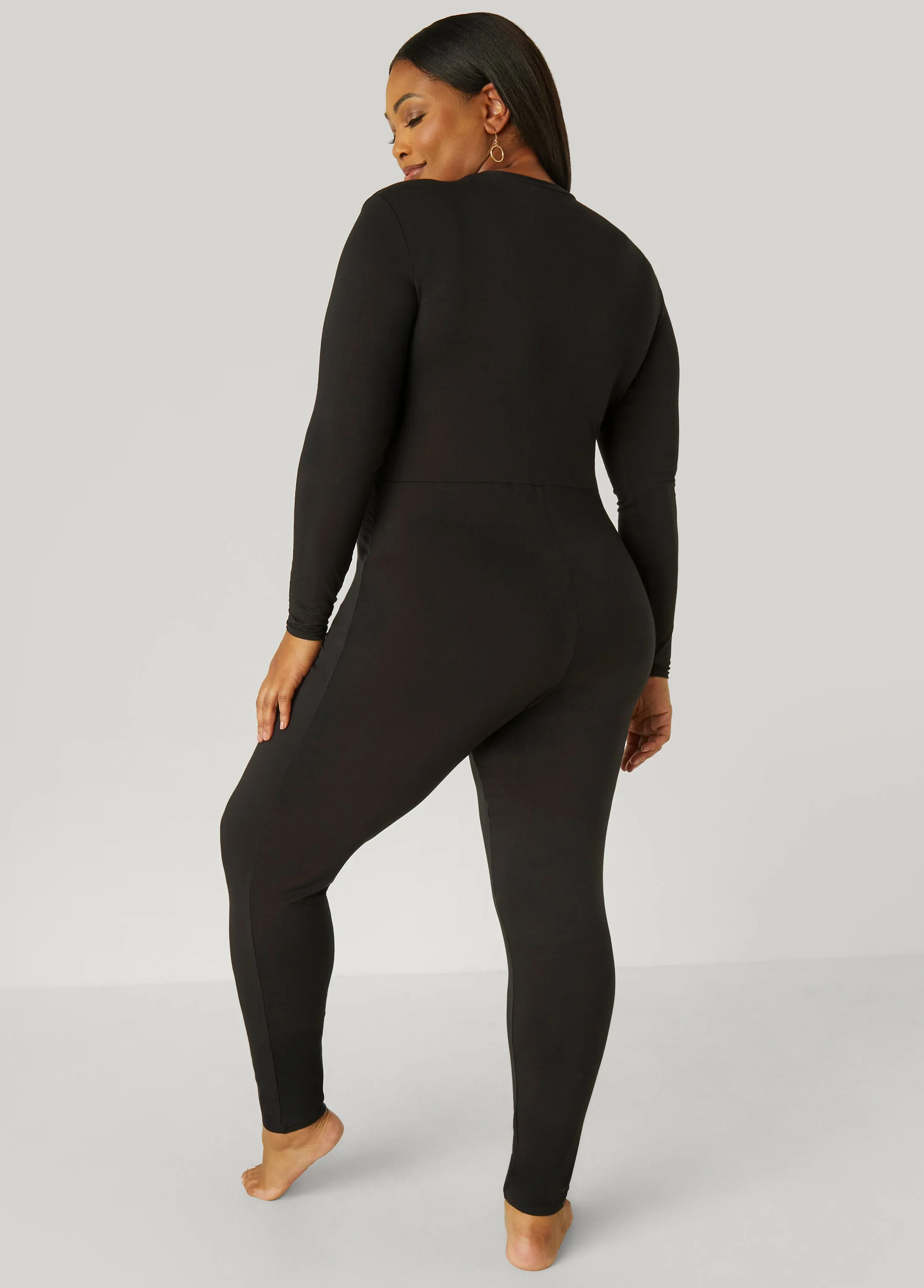 Jersey Pajama Jumpsuit sold by Ashley Stewart product image thumbnail 2