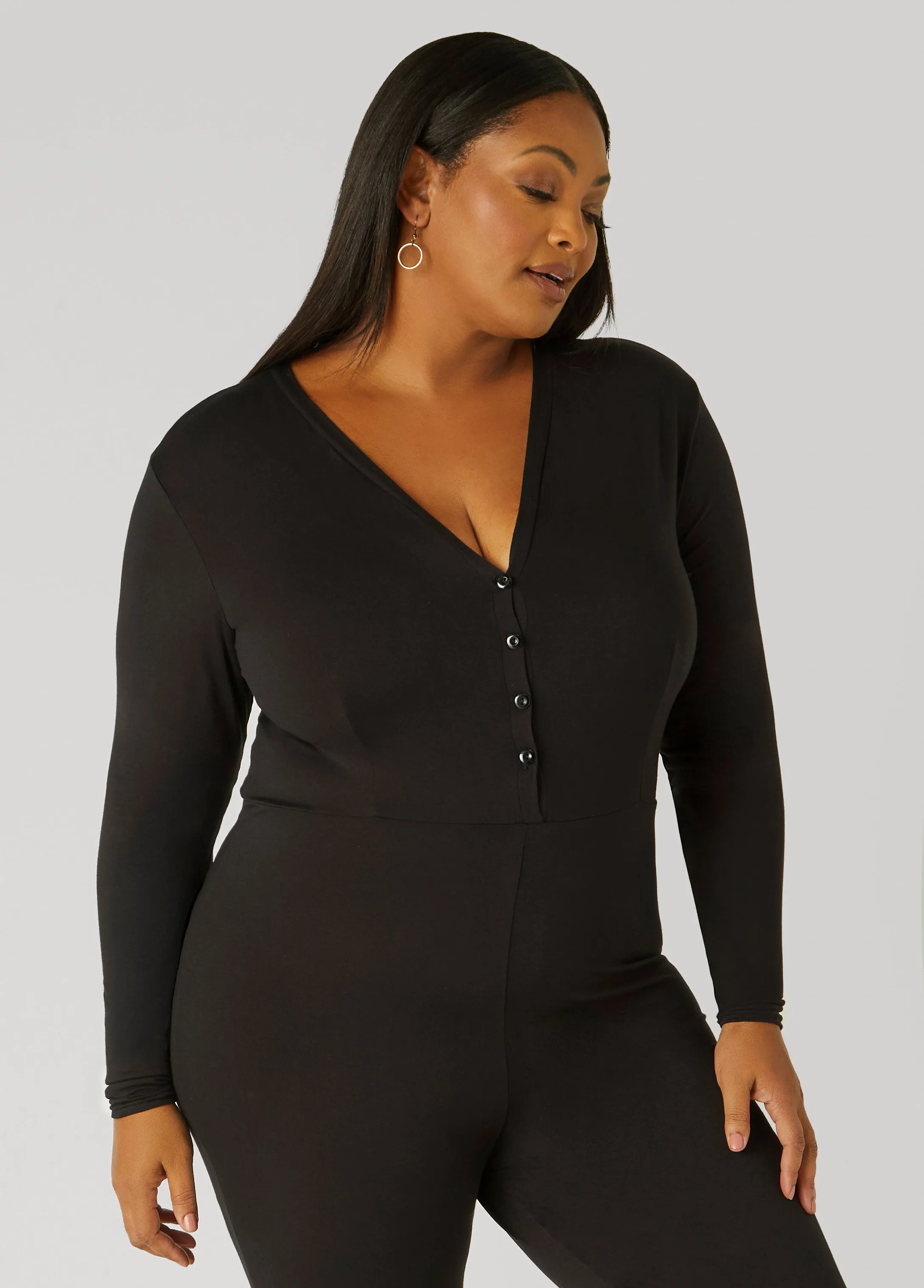 Jersey Pajama Jumpsuit sold by Ashley Stewart product image thumbnail 4