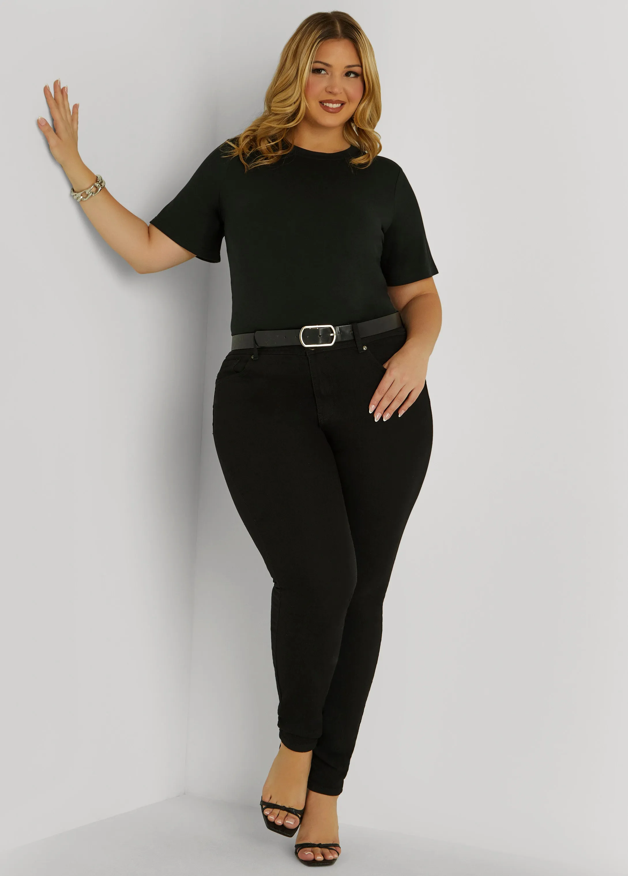 Mesh Paneled Queen Of Hearts Tee sold by Ashley Stewart product image thumbnail 2