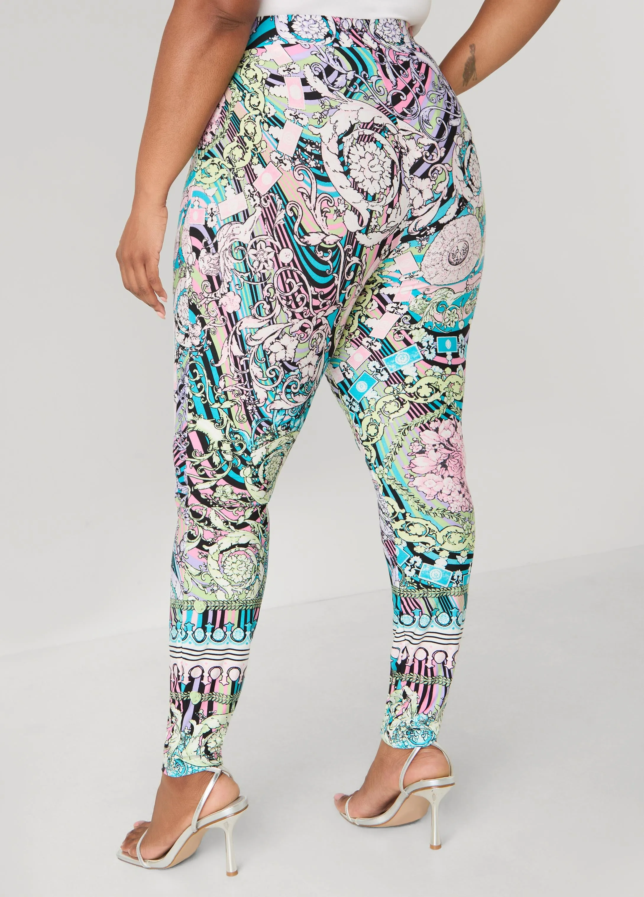 High Rise Status Print Leggings sold by Ashley Stewart product image thumbnail 4