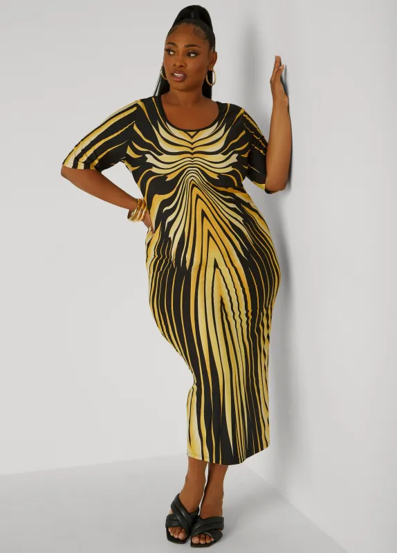 Printed Maxi T Shirt Dress sold by Ashley Stewart
