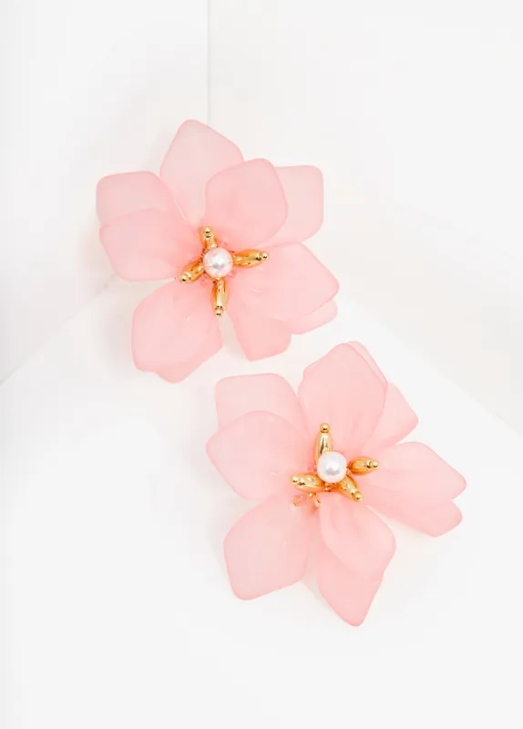 Floral And Faux Pearl Earrings sold by Ashley Stewart