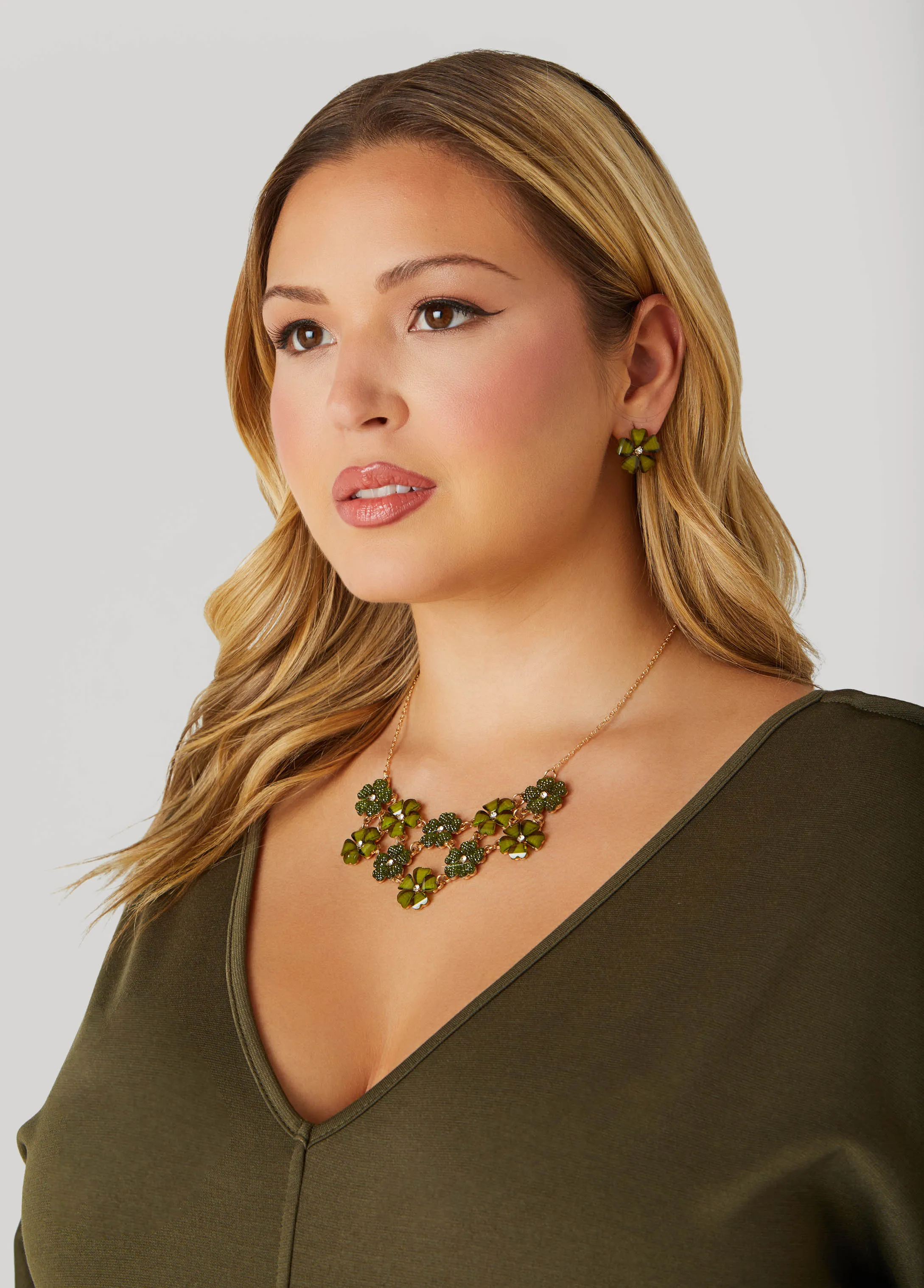 Flower Necklace Set sold by Ashley Stewart