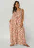 Leaf Print Wide Leg Jumpsuit sold by Ashley Stewart