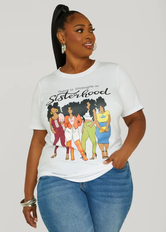 Sisterhood Graphic Tee made by Ashley Stewart