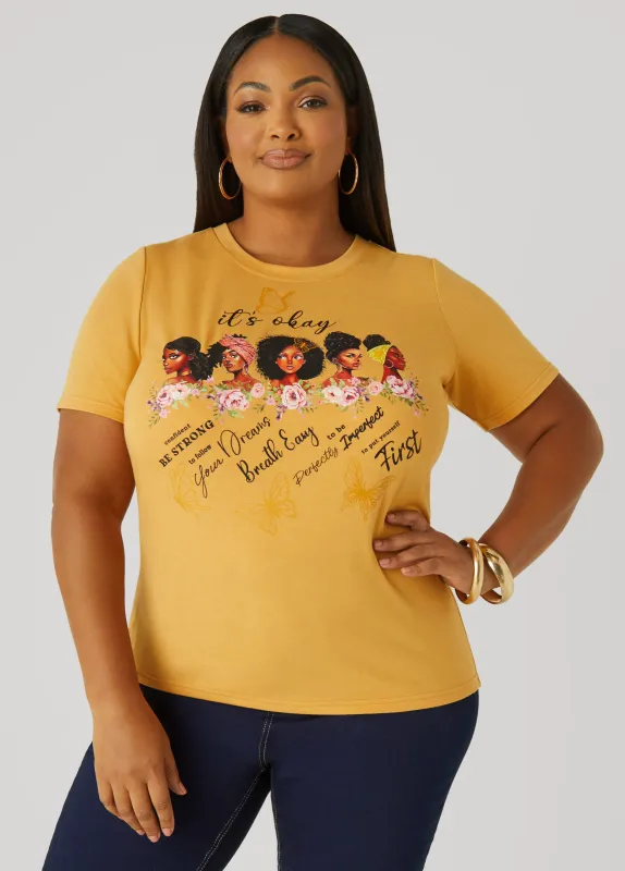 Its Okay Graphic Tee sold by Ashley Stewart