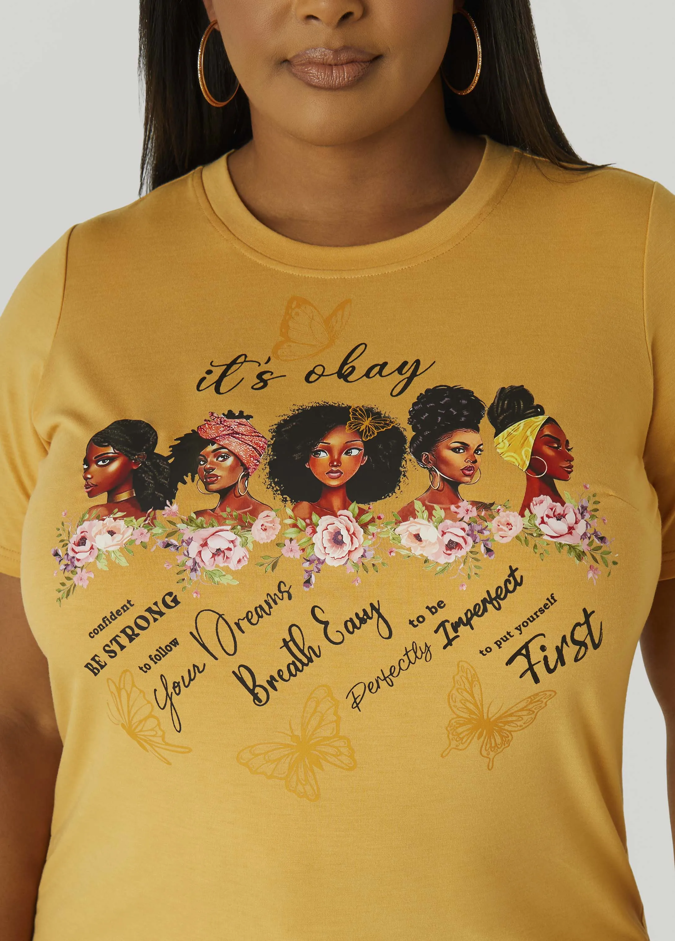 Its Okay Graphic Tee sold by Ashley Stewart product image thumbnail 4