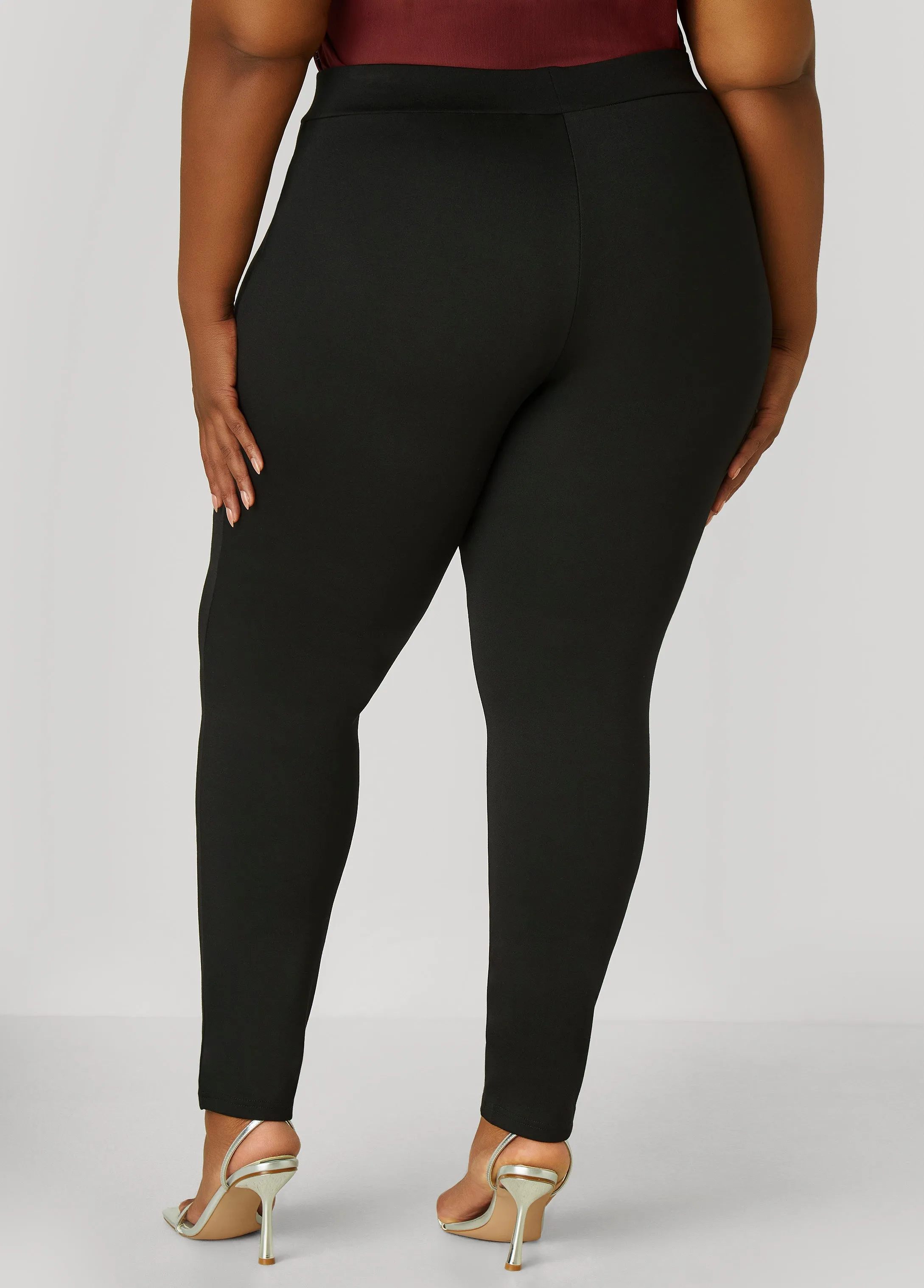 Ponte High Rise Pull On Leggings sold by Ashley Stewart product image thumbnail 2