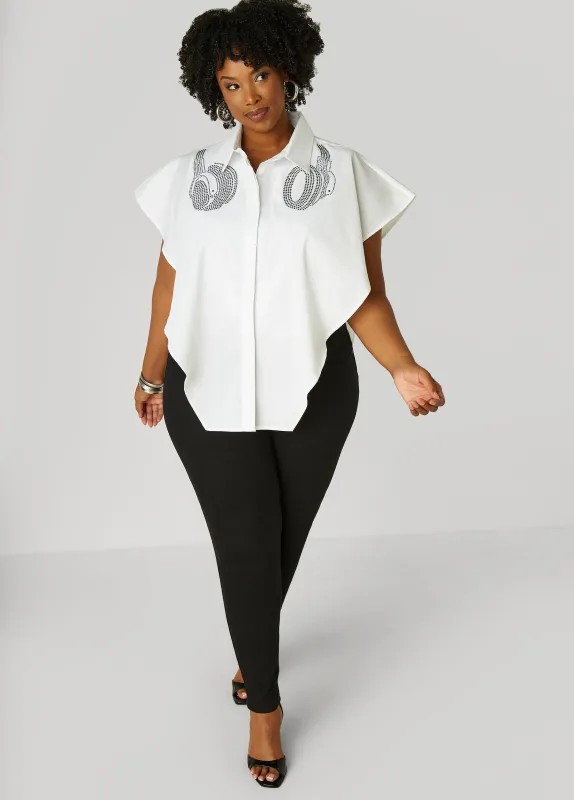 Headphones Crystal V Cut Shirt sold by Ashley Stewart