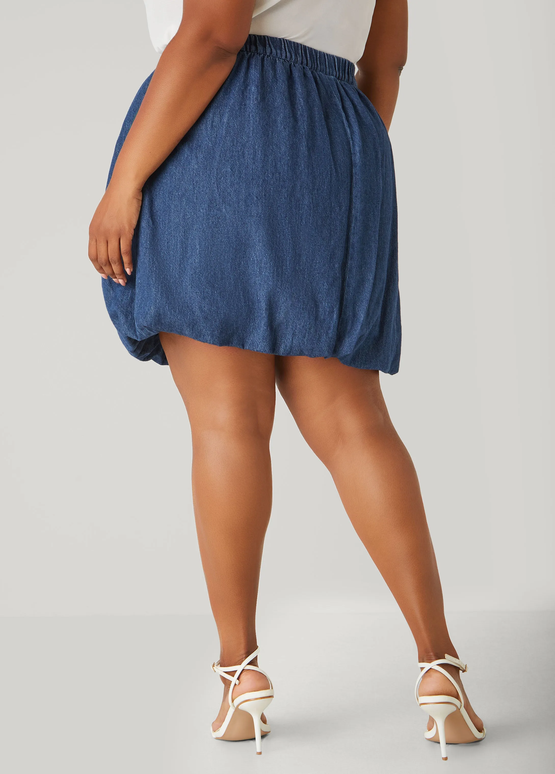Denim Bubble Skirt sold by Ashley Stewart product image thumbnail 2