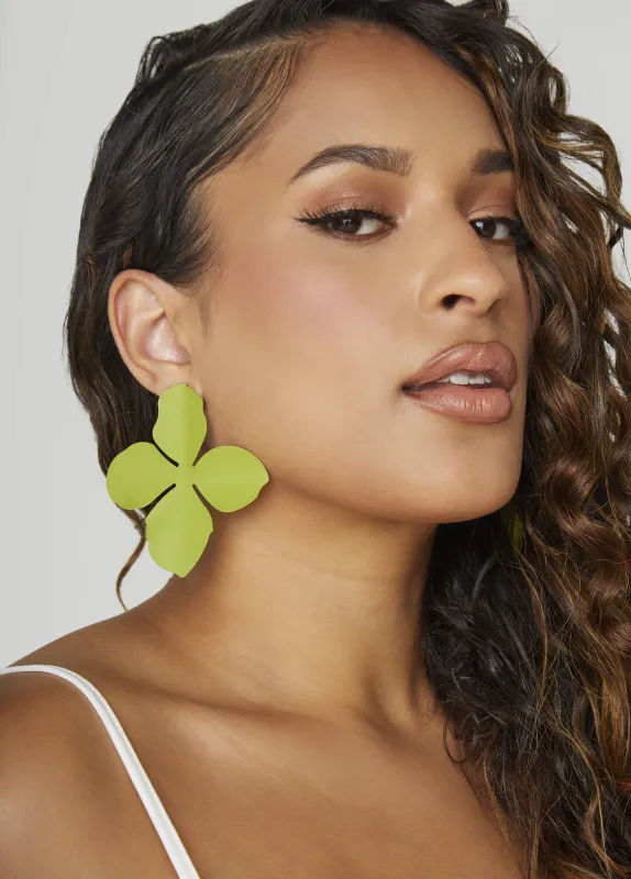 Coated Floral Stud Earrings sold by Ashley Stewart